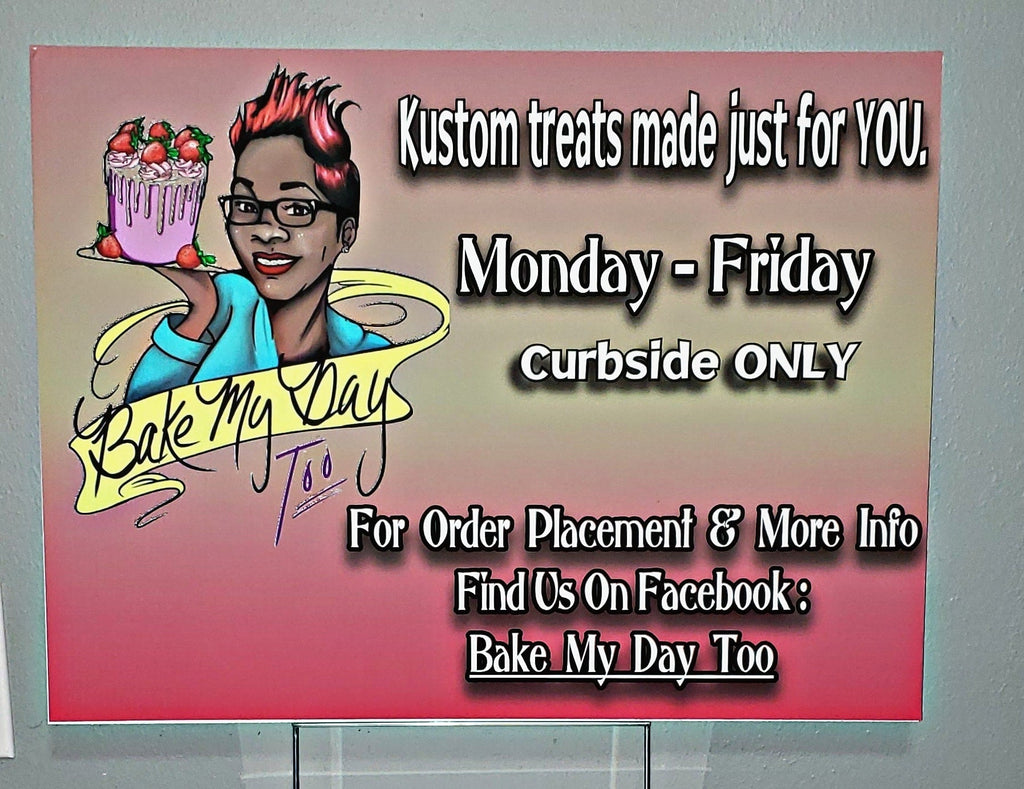 Custom Yard signs w/ Metal Stake