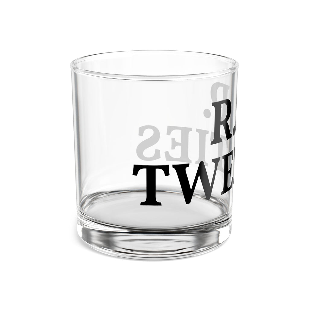 Custom Rocks Glass | 10oz Retro Whiskey Glass | Both Fields of Texts Customizable