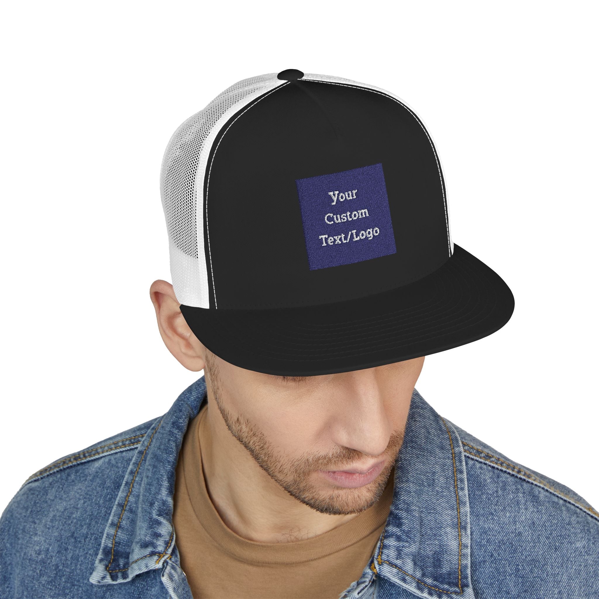 Custom Embroidered Text or Logo Trucker Cap | Customized for Schools, Businesses, Teams & More