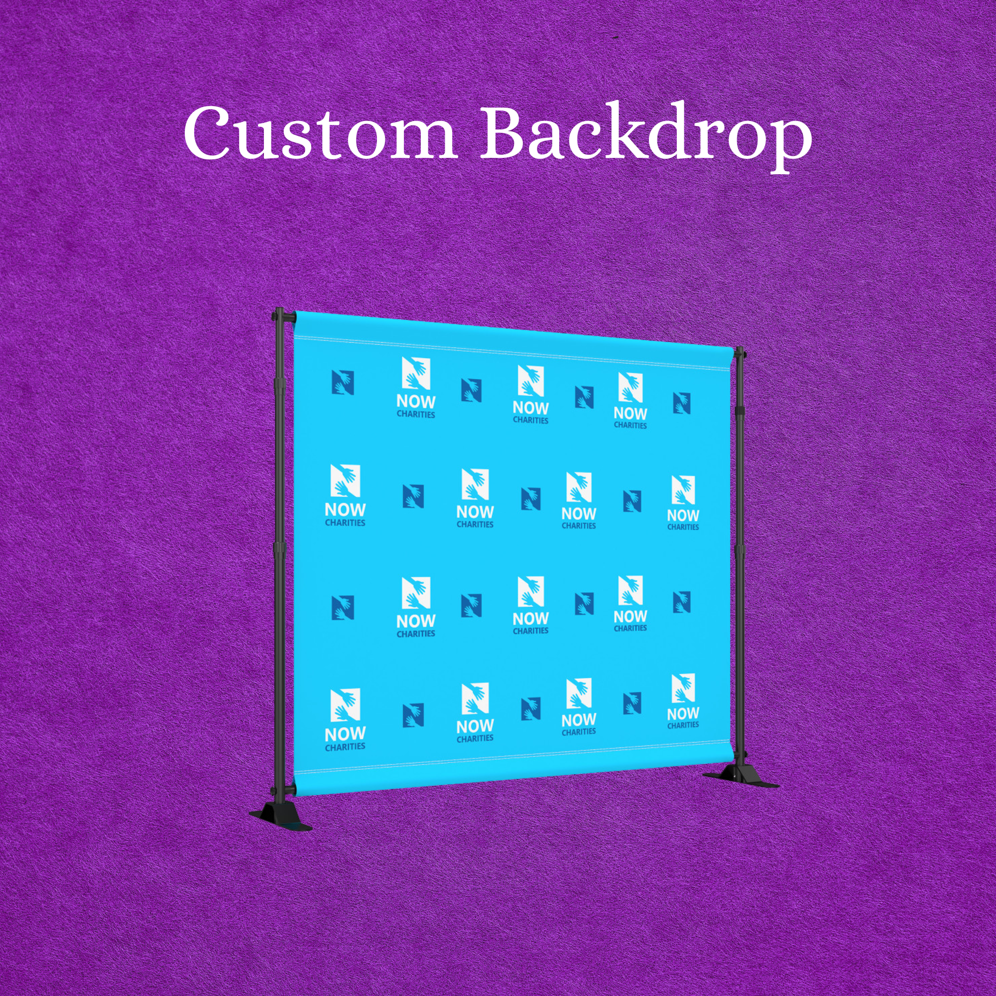 Large Tube Custom Backdrop – Durable, Adjustable & Event-Ready