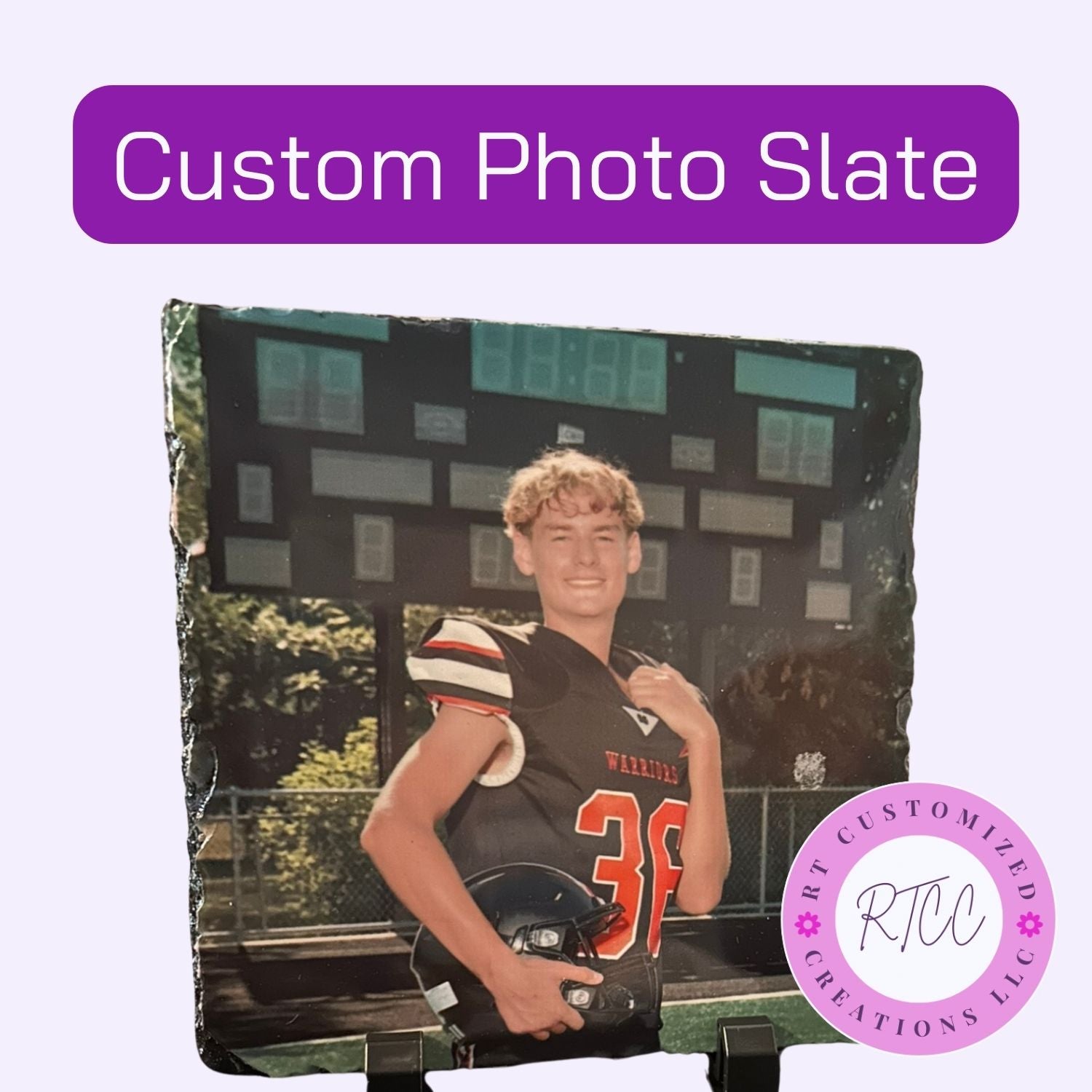 Custom Photo Slate | Personalized Picture Gift, Memorial, Award, Graduation, Wedding, Business Recognition & Home Décor