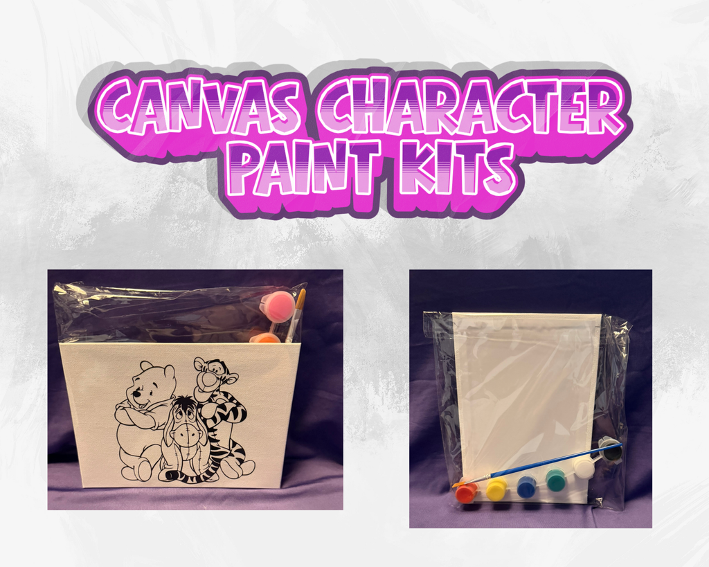 Character Canvas Paint Kits | 5x7 Kids DIY Painting Set