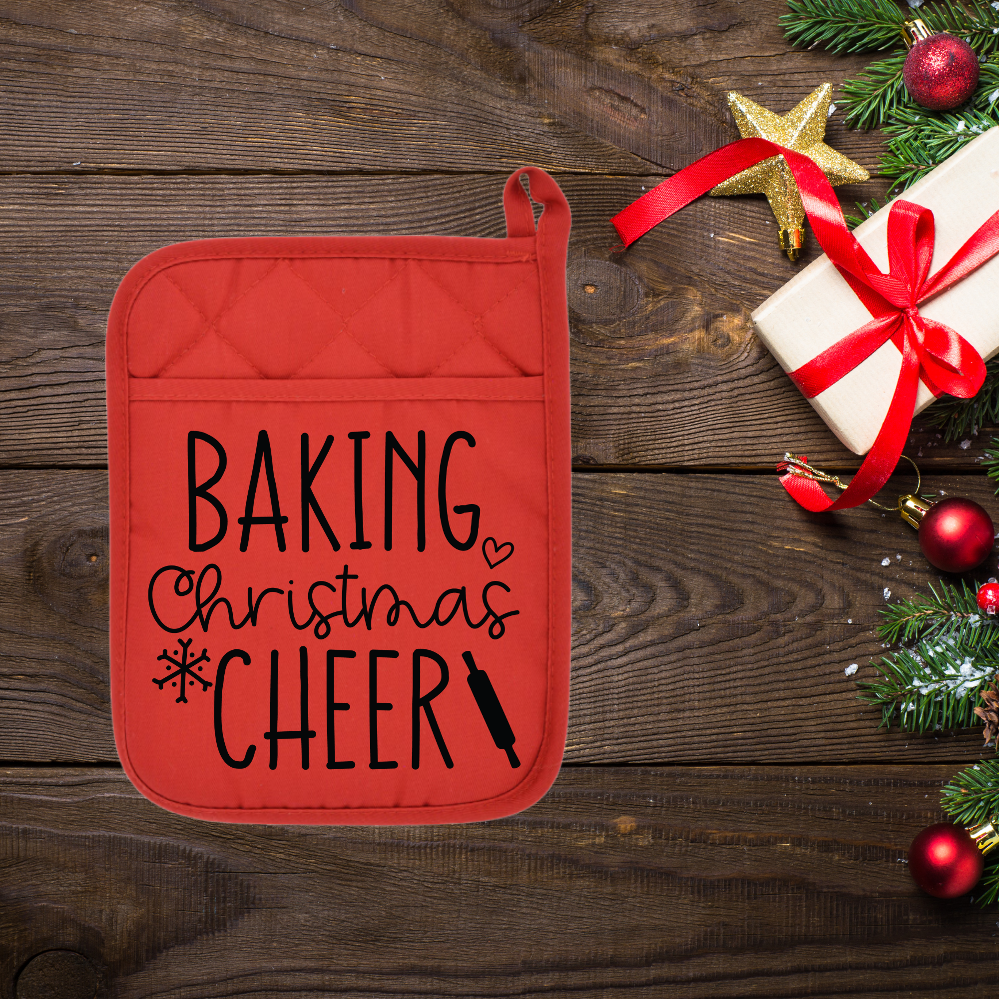 Baking Christmas Cheer Pot Holder