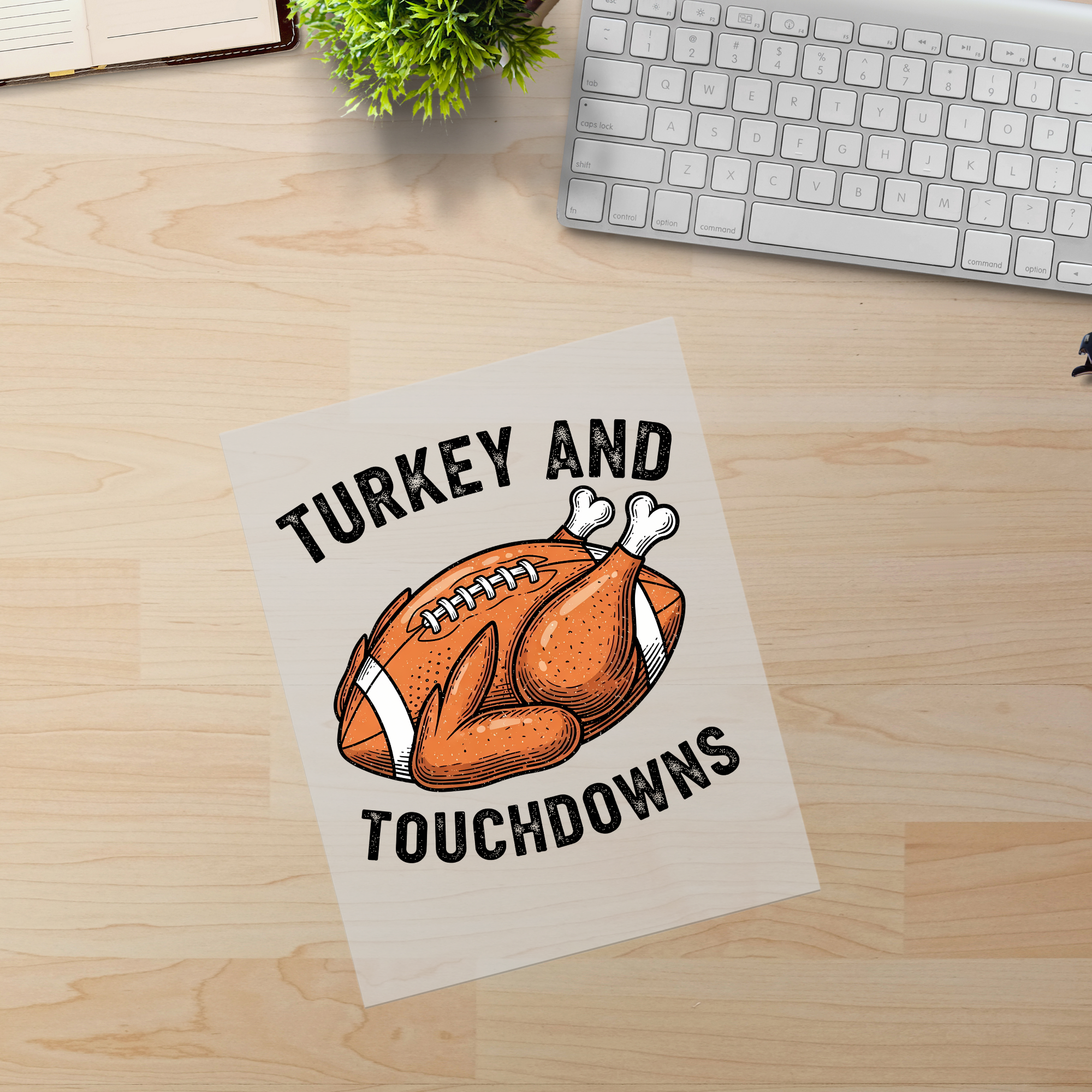 Turkey and Touchdowns DTF Transfer