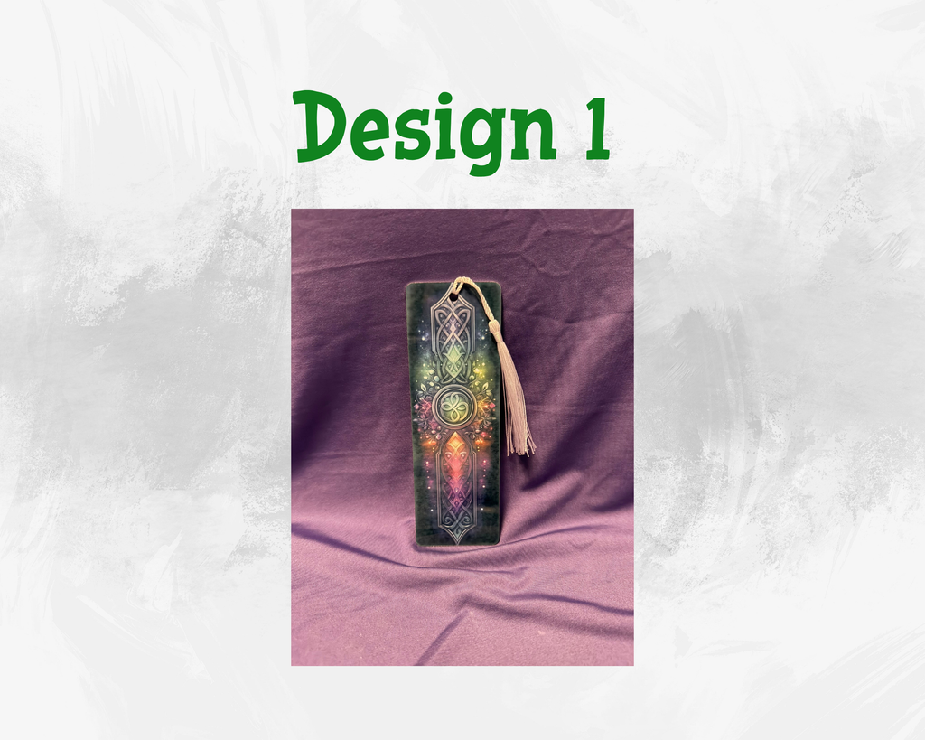 Celtic Metal Bookmark | Double-Sided Sublimation Fantasy Design | 6x2 Inch