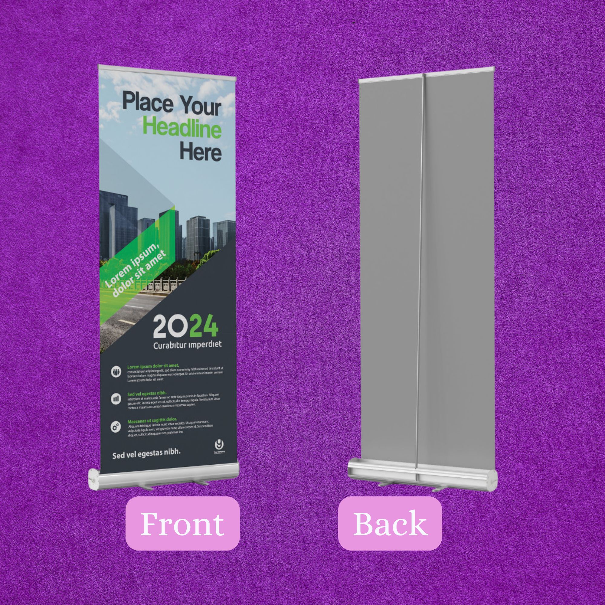 Custom Retractable Banner – 33" × 81"