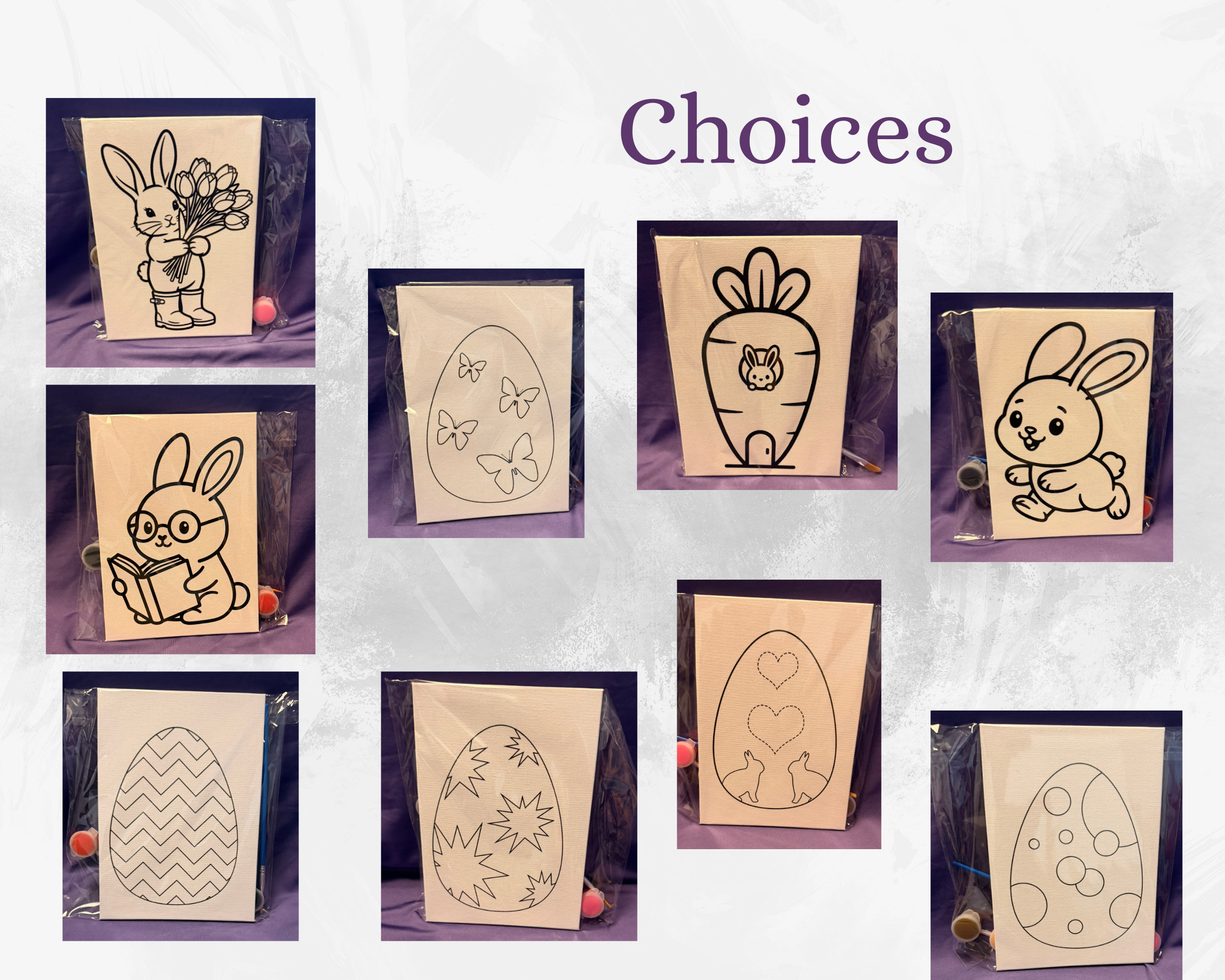 Easter Canvas Paint Kits | 5x7 Kids DIY Painting Set