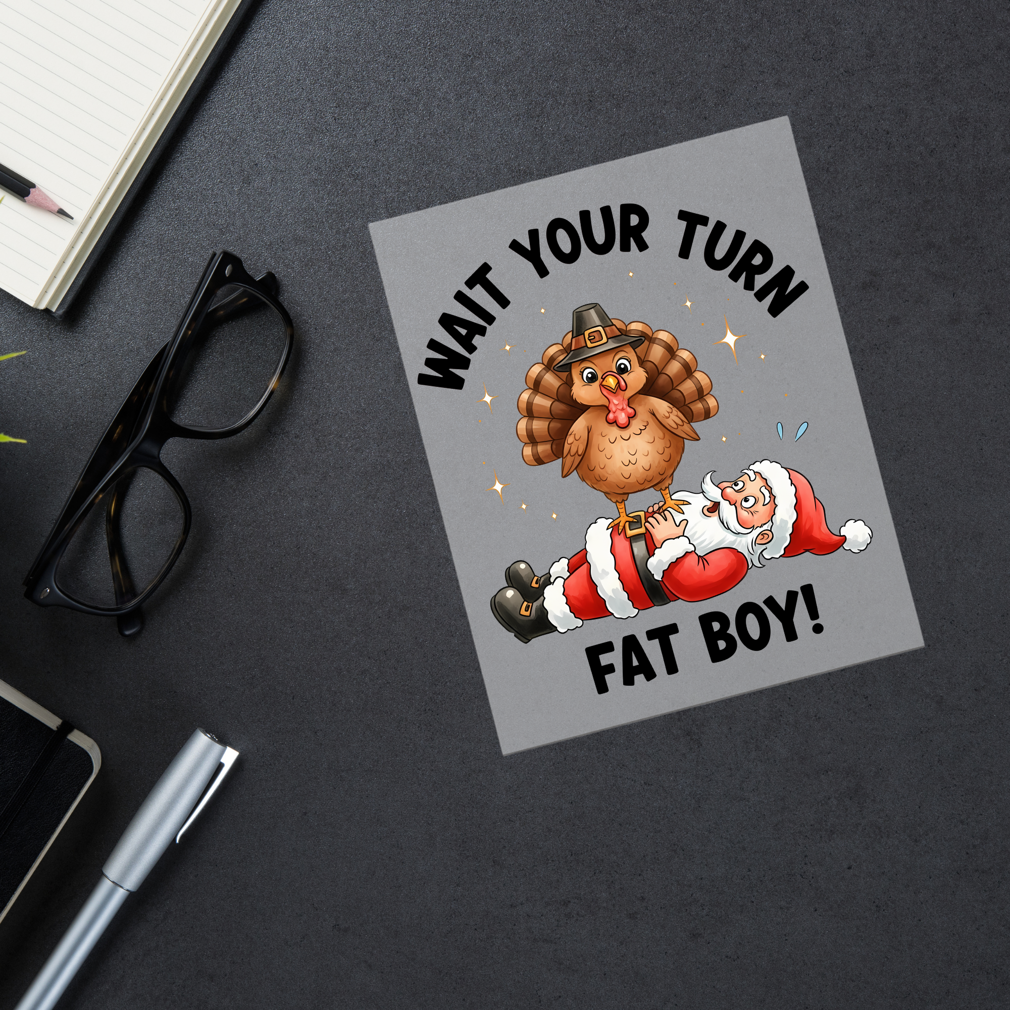 Wait Your Turn Fat Boy DTF Transfer