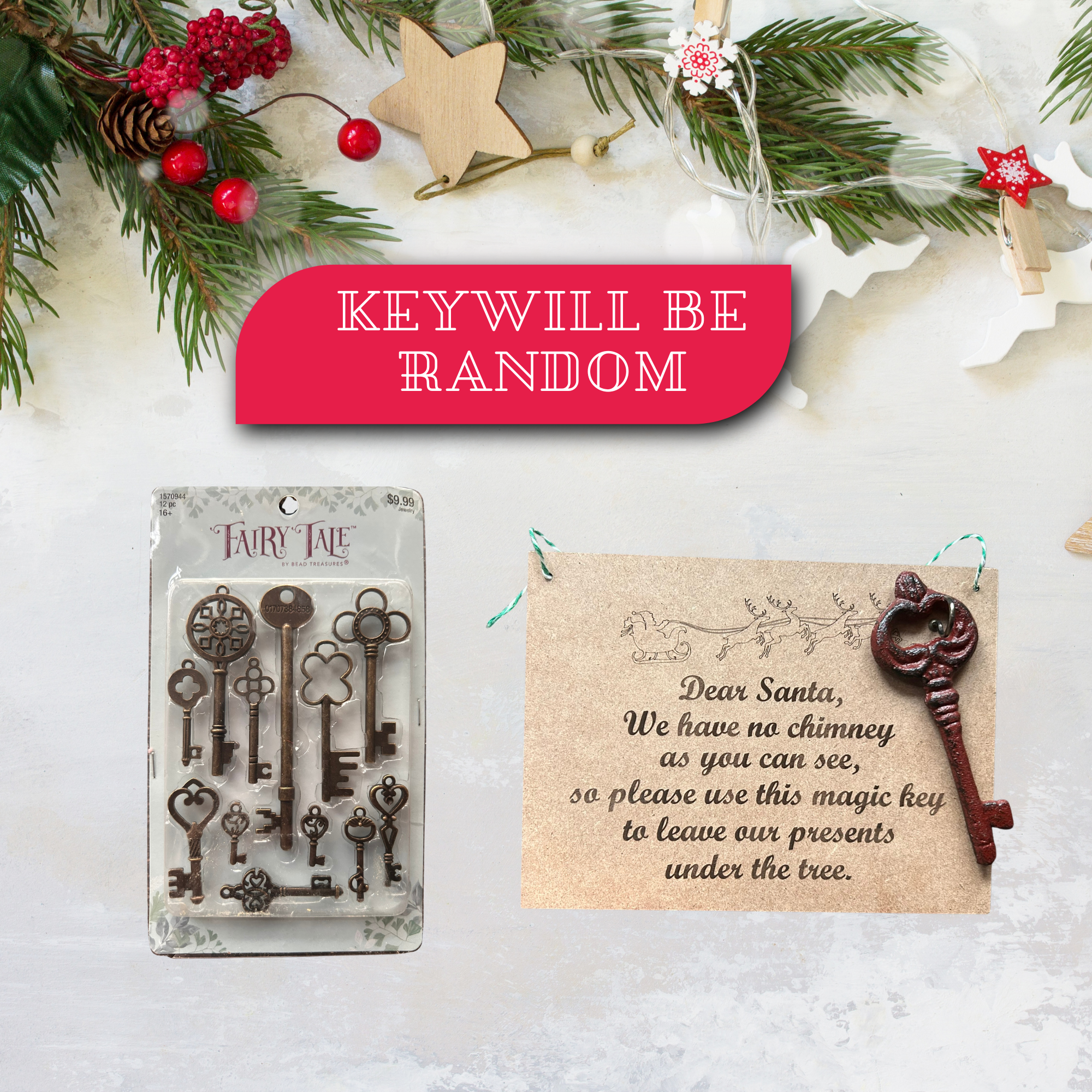 “Key for Santa” Laser-Engraved Board