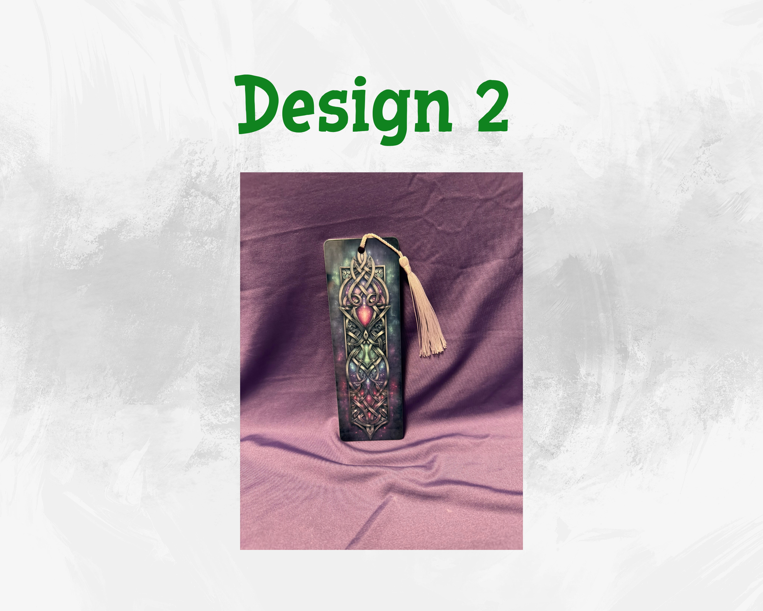 Celtic Metal Bookmark | Double-Sided Sublimation Fantasy Design | 6x2 Inch