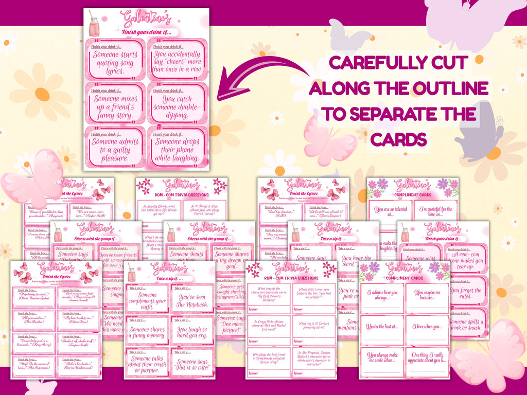 Galentine’s Day Party Bundle | Girls Night Games & Activities | Printable Galentine Games | Instant Download PDF