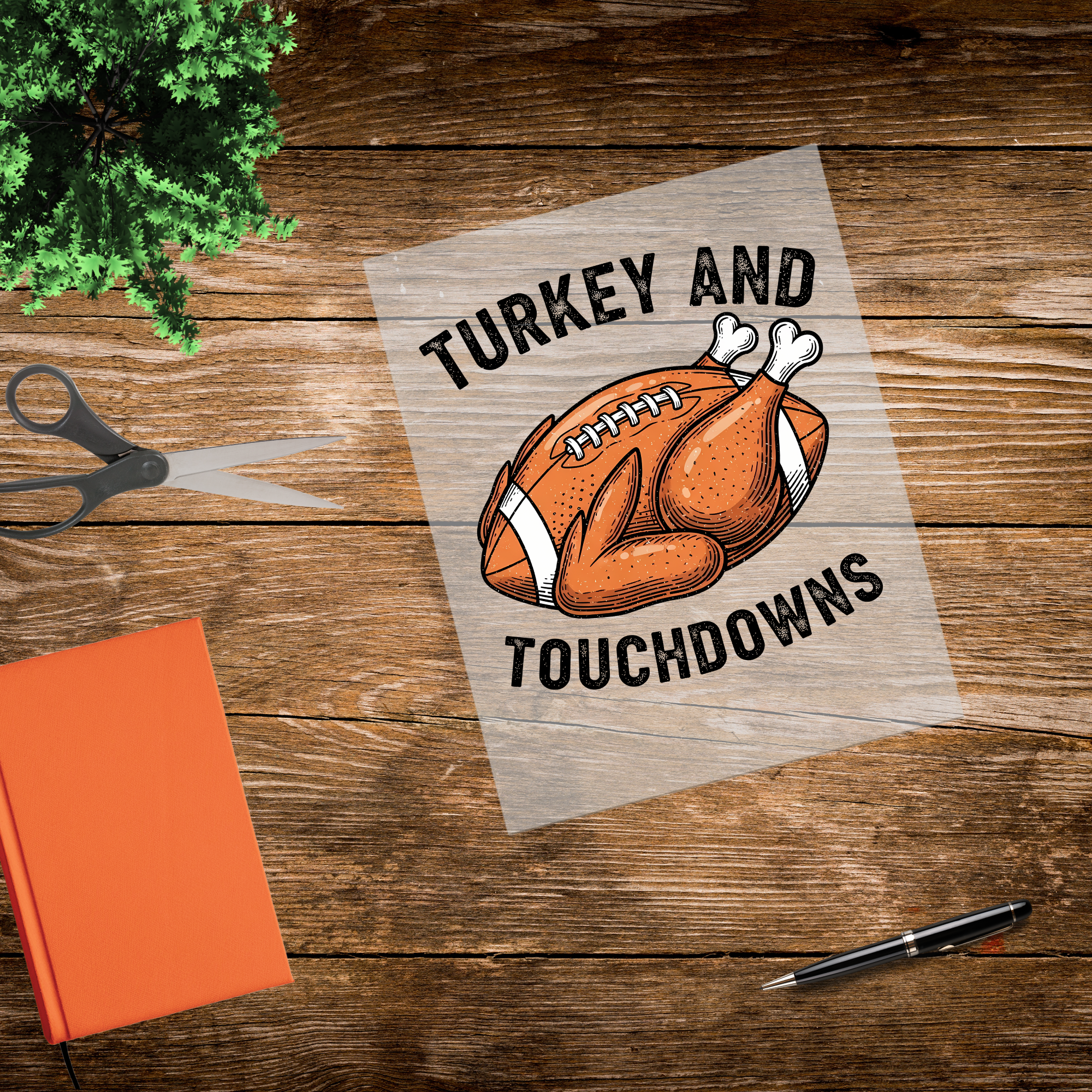Turkey and Touchdowns DTF Transfer