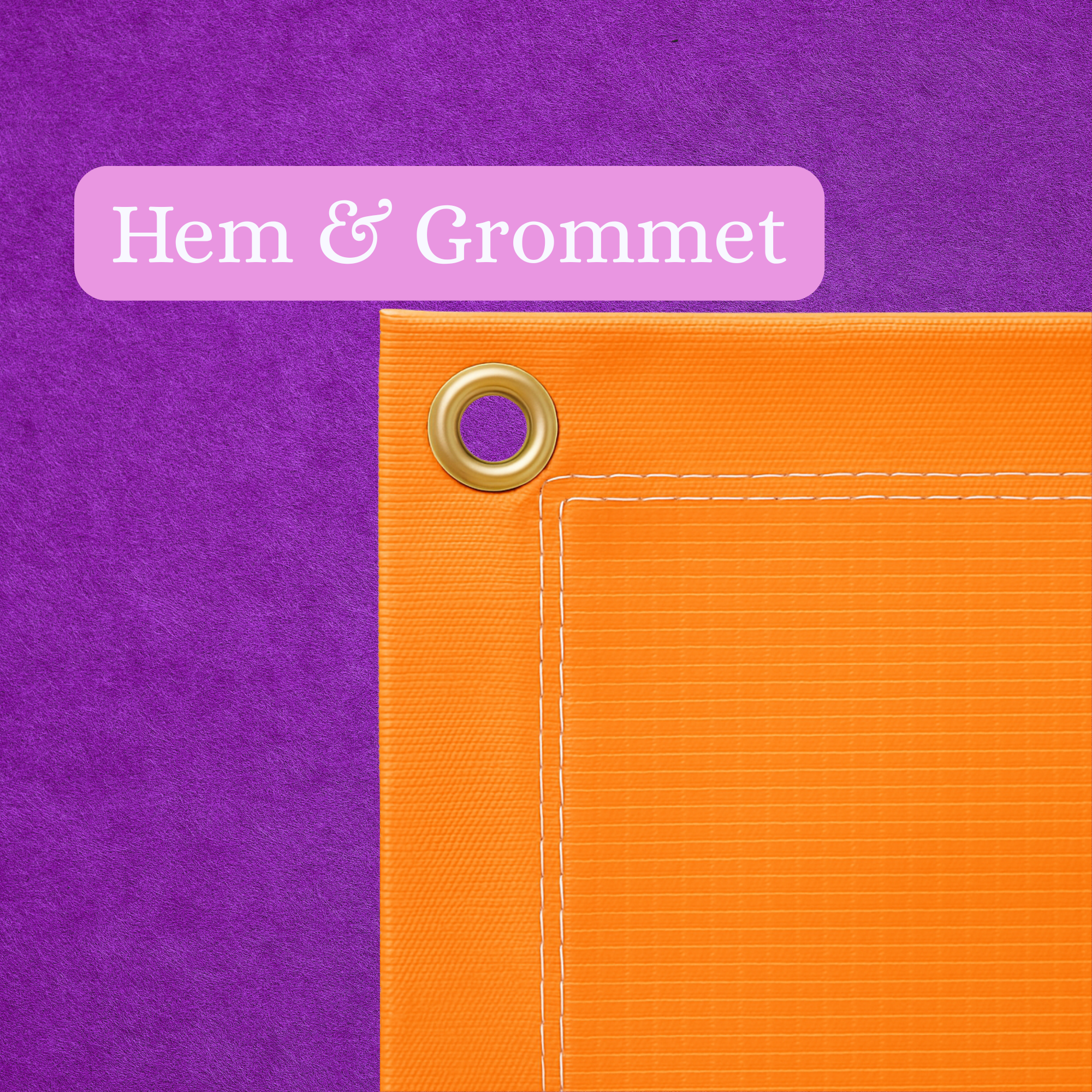 Custom Vinyl Banner – Hem & Grommet Finish
