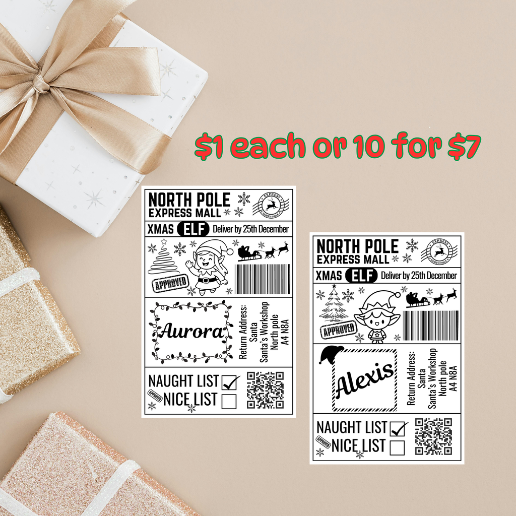 Custom North Pole Shipping Labels