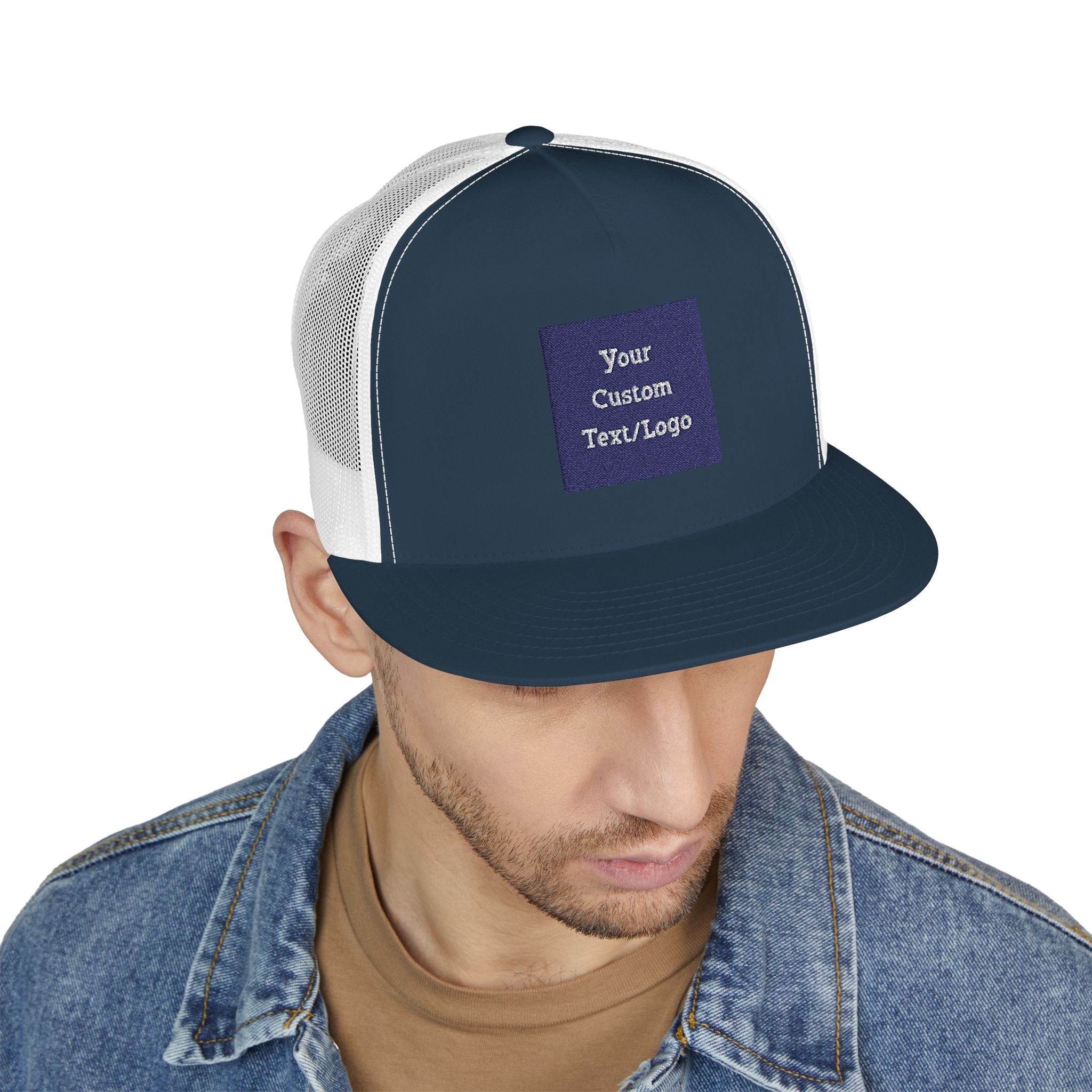 Custom Embroidered Text or Logo Trucker Cap | Customized for Schools, Businesses, Teams & More