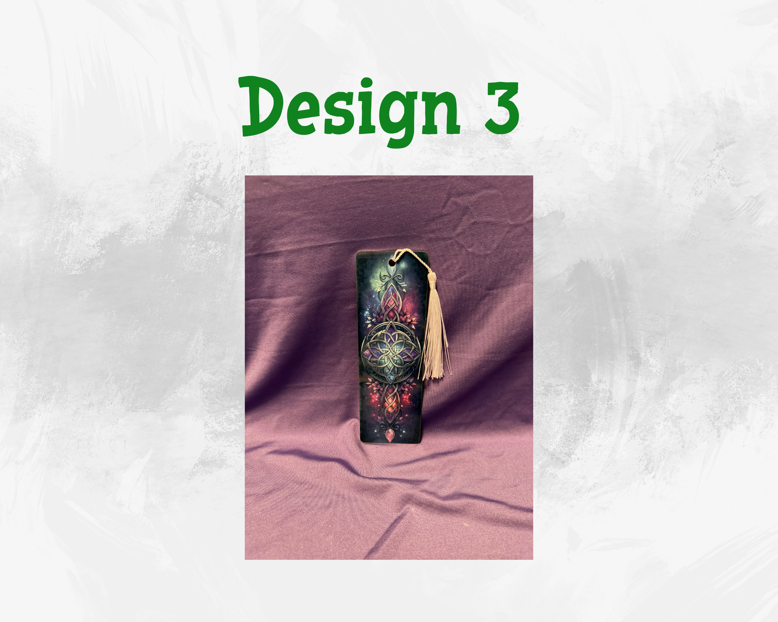 Celtic Metal Bookmark | Double-Sided Sublimation Fantasy Design | 6x2 Inch