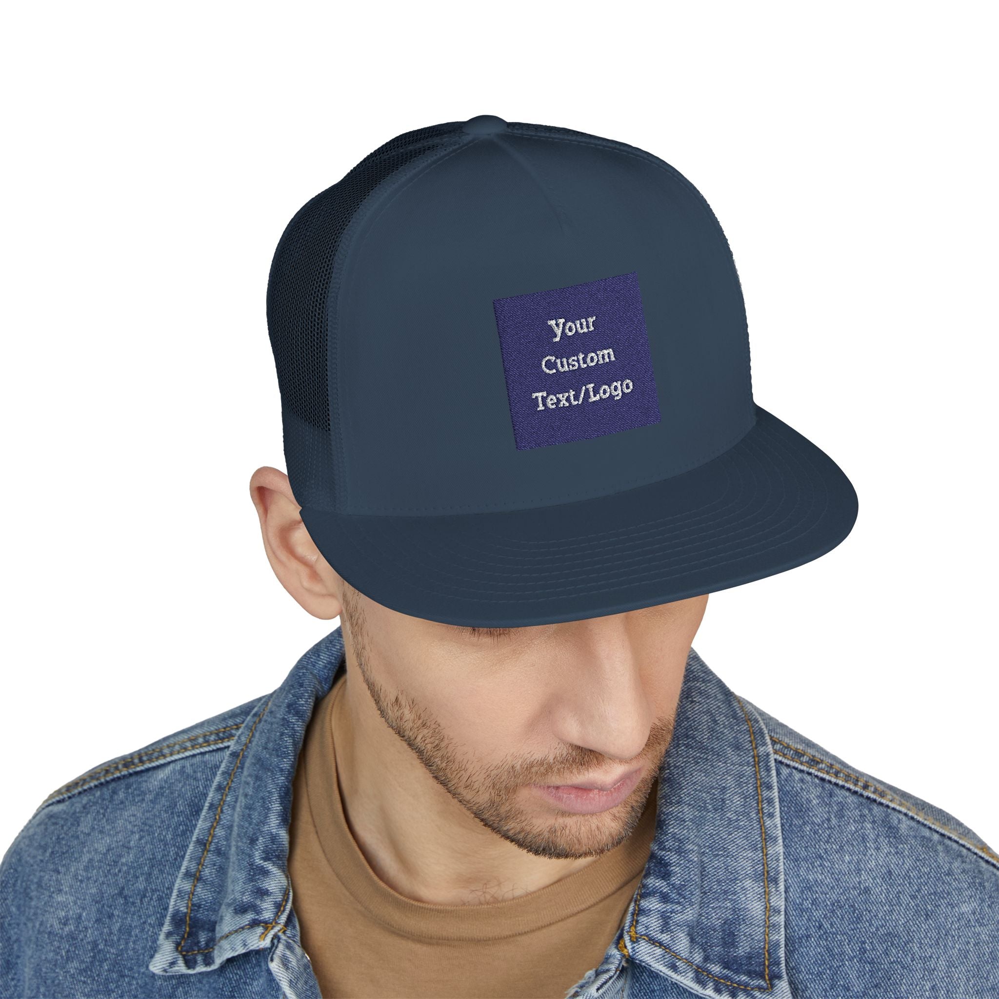 Custom Embroidered Text or Logo Trucker Cap | Customized for Schools, Businesses, Teams & More