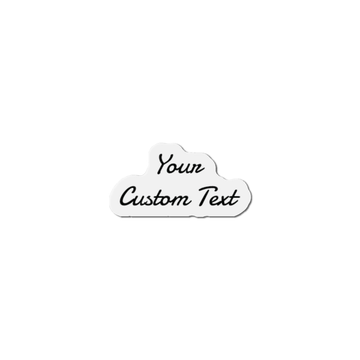 Custom Die-Cut Magnet — Personalized Script Text Refrigerator Magnet
