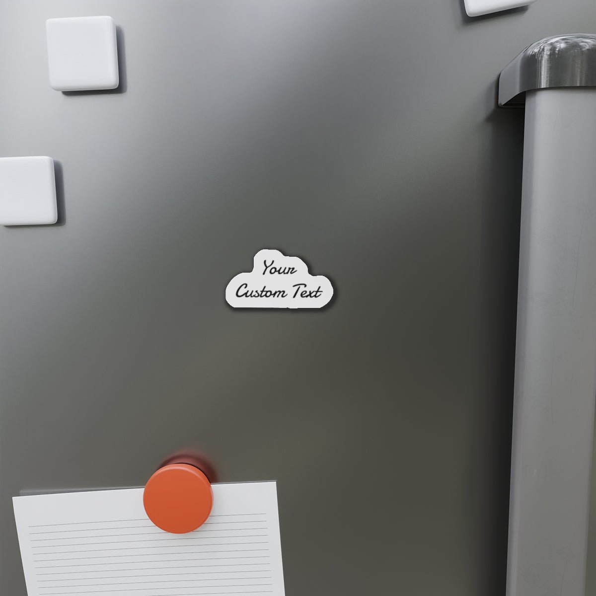 Custom Die-Cut Magnet — Personalized Script Text Refrigerator Magnet