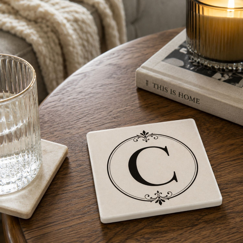 Custom Ceramic Coaster Set | Personalized Photo, Logo & Name Coasters | Round or Square