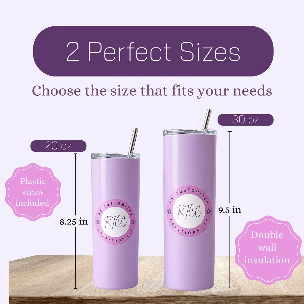 Custom Photo & Logo Tumbler | Personalized 20 oz & 30 oz Stainless Steel Tumbler