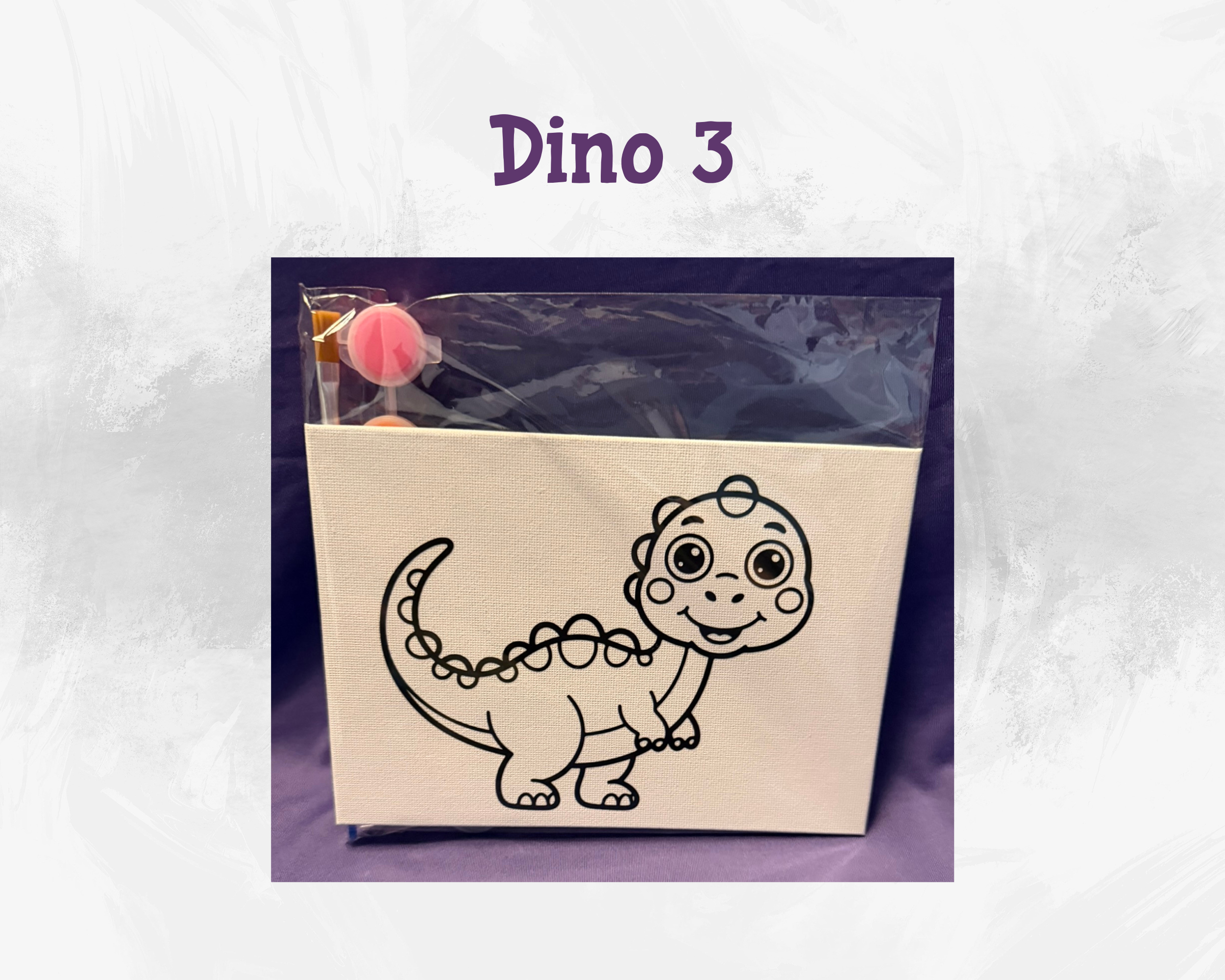 Canvas Dino Paint Kits | 5x7 Kids DIY Art Activity Set