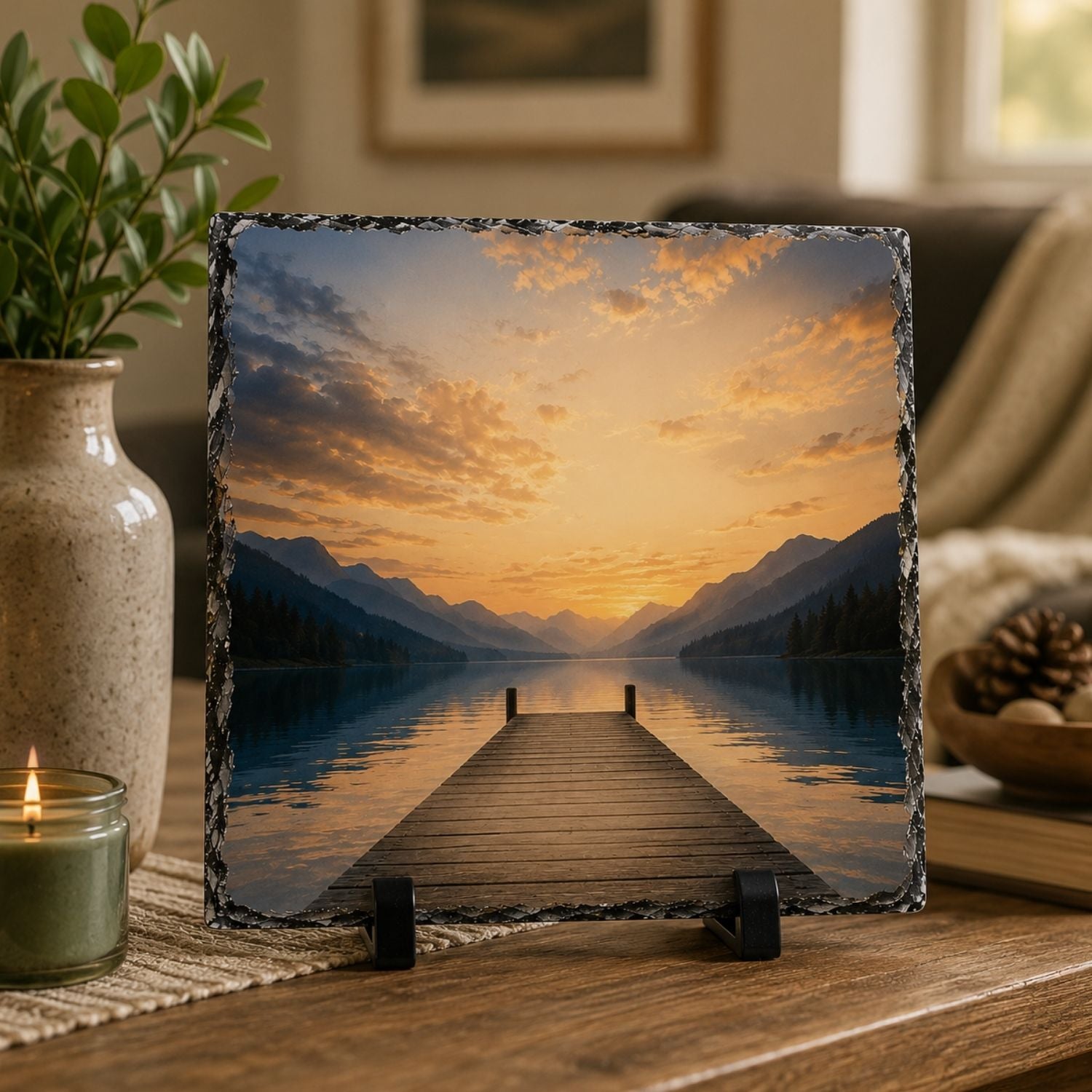 Custom Photo Slate | Personalized Picture Gift, Memorial, Award, Graduation, Wedding, Business Recognition & Home Décor