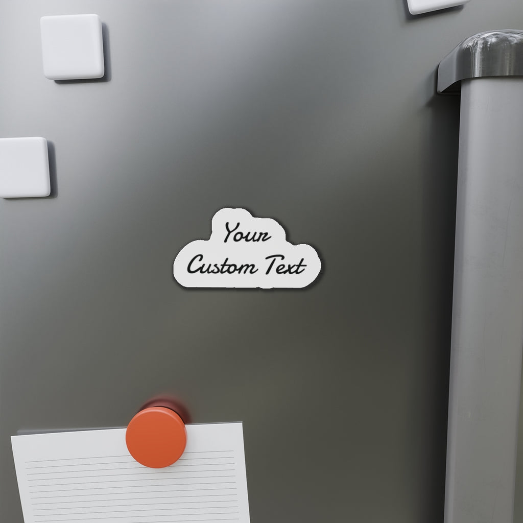 Custom Die-Cut Magnet — Personalized Script Text Refrigerator Magnet