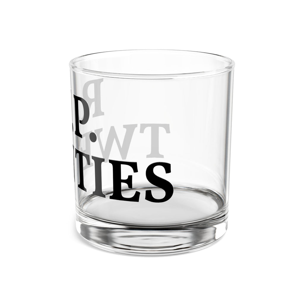 Custom Rocks Glass | 10oz Retro Whiskey Glass | Both Fields of Texts Customizable