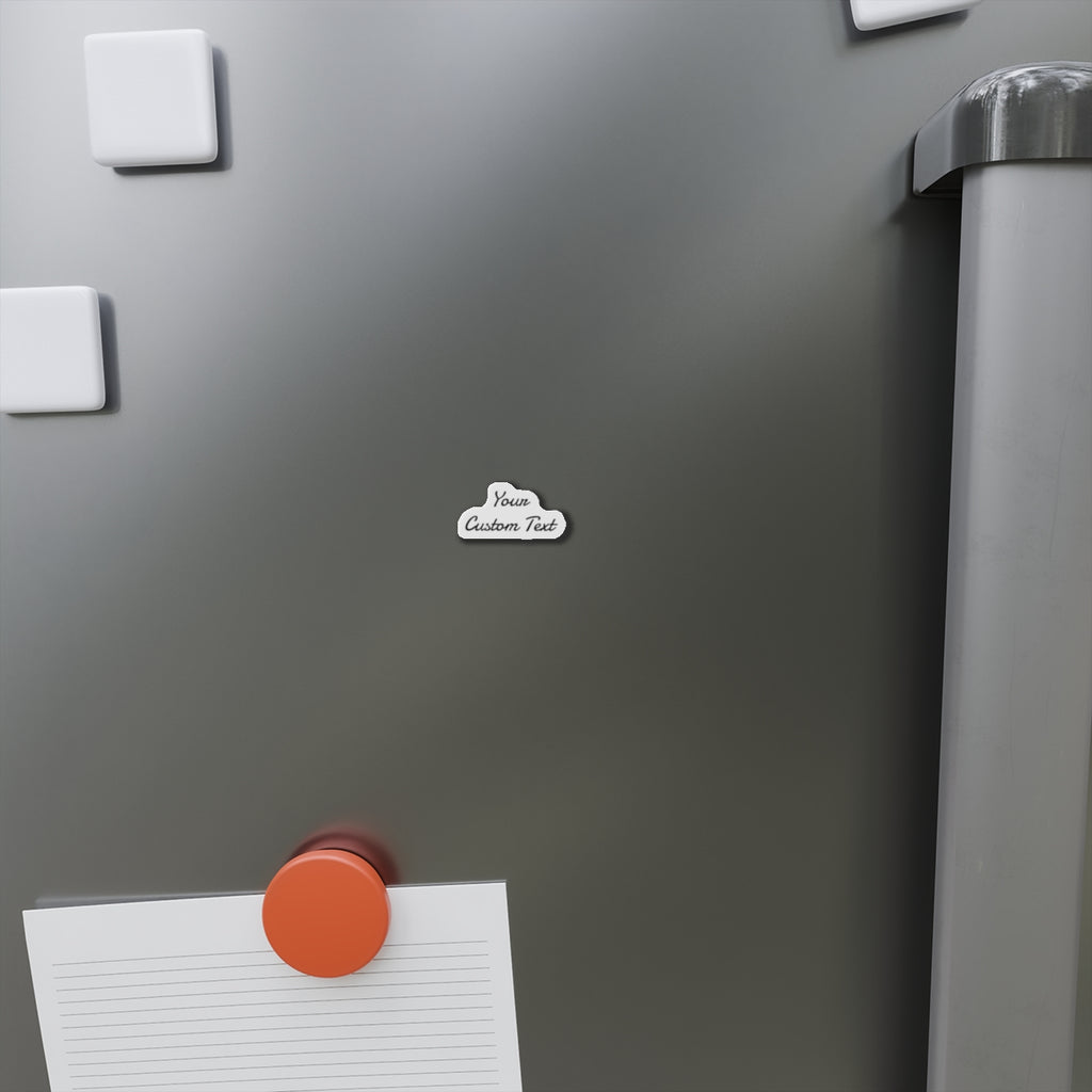 Custom Die-Cut Magnet — Personalized Script Text Refrigerator Magnet