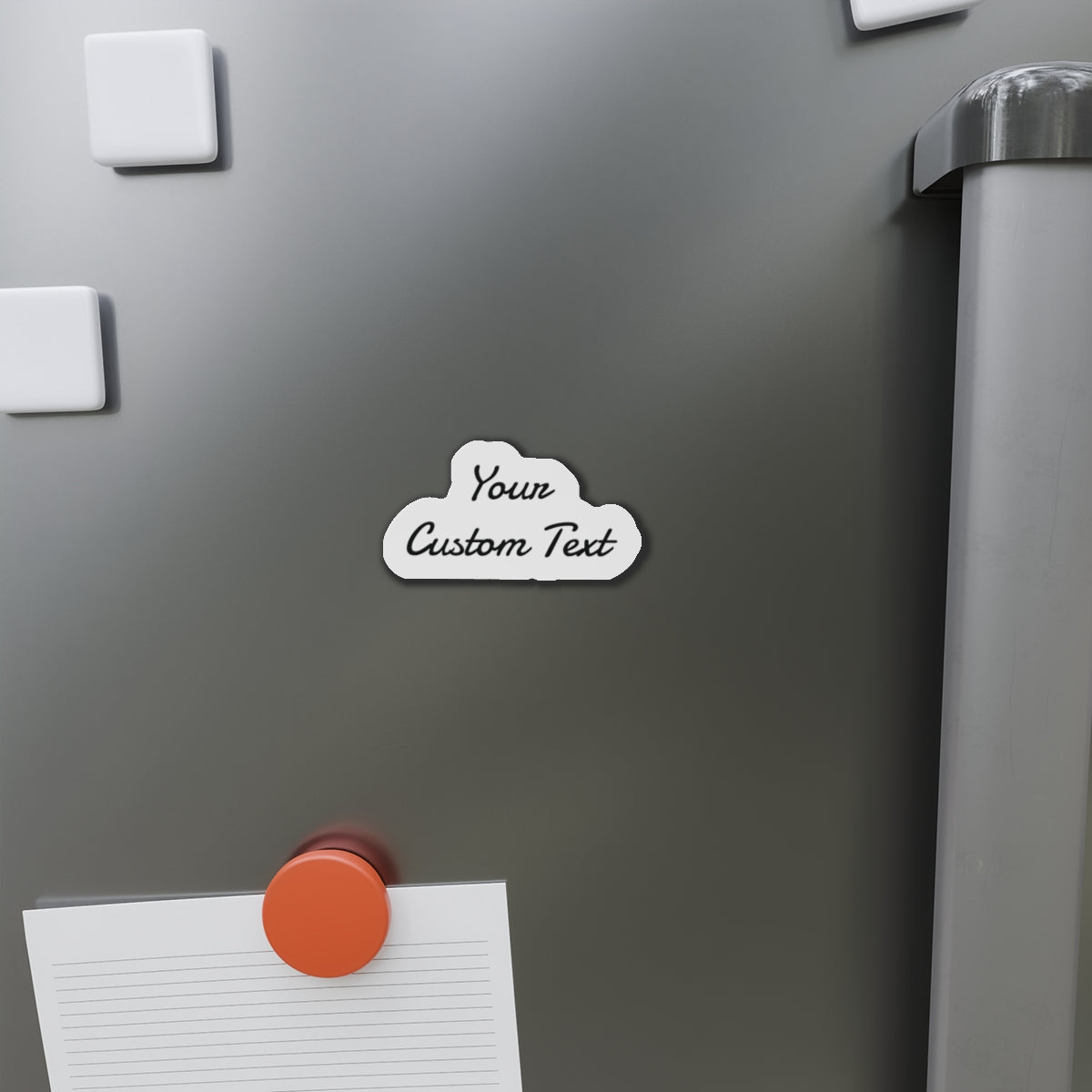 Custom Die-Cut Magnet — Personalized Script Text Refrigerator Magnet
