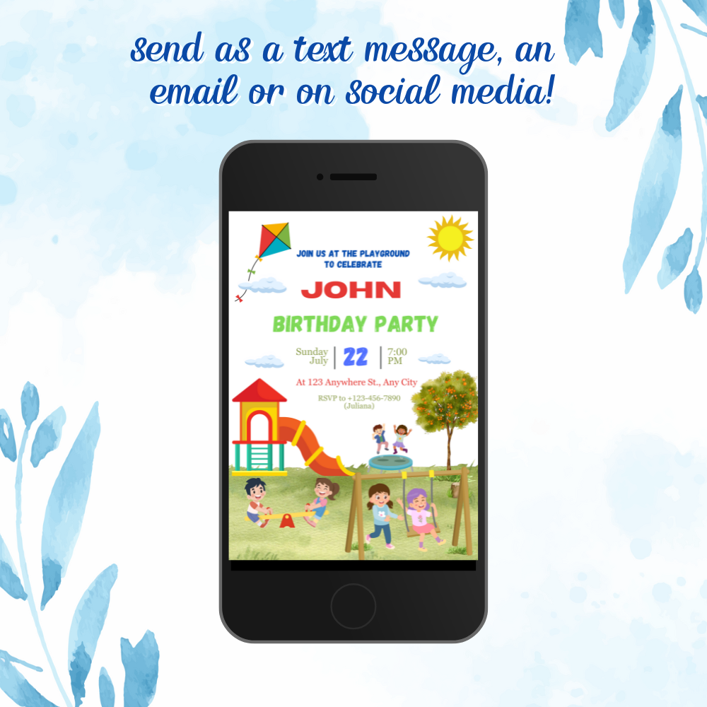 Park Birthday Invitation – Editable Canva Template (5x7)