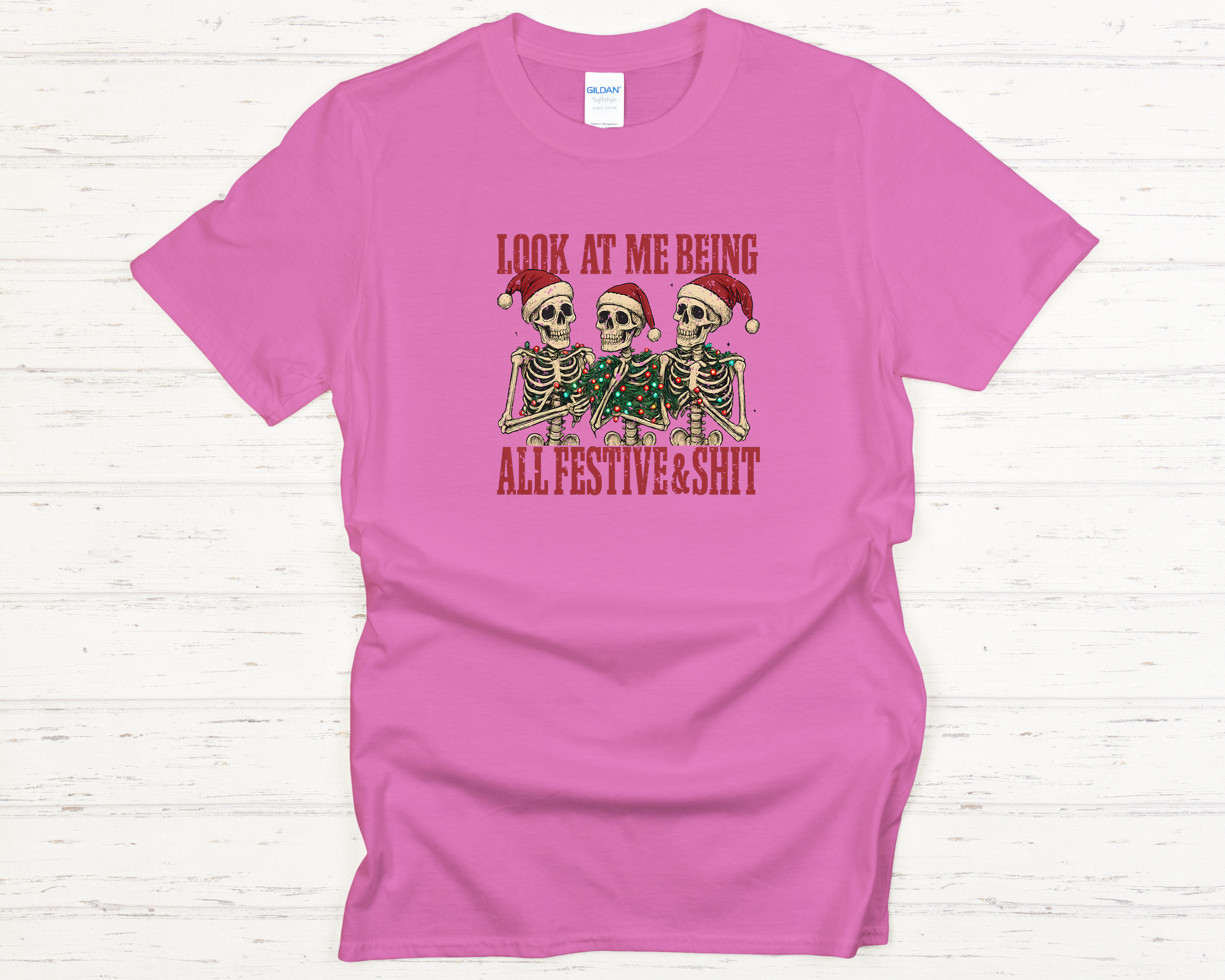Skeletons Festive Adult T-Shirt