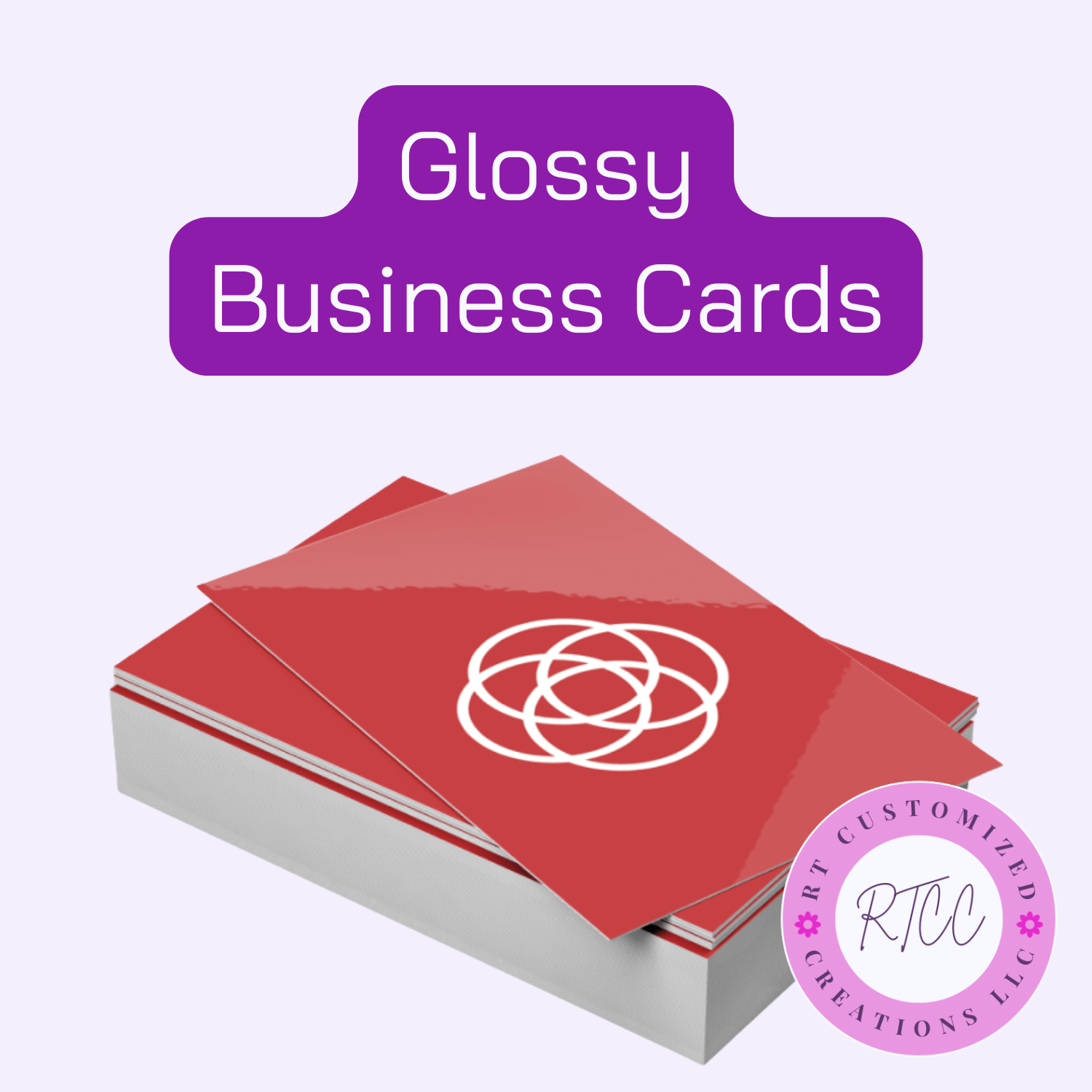 Custom Gloss Laminated Business Cards | Vibrant High-Shine Finish