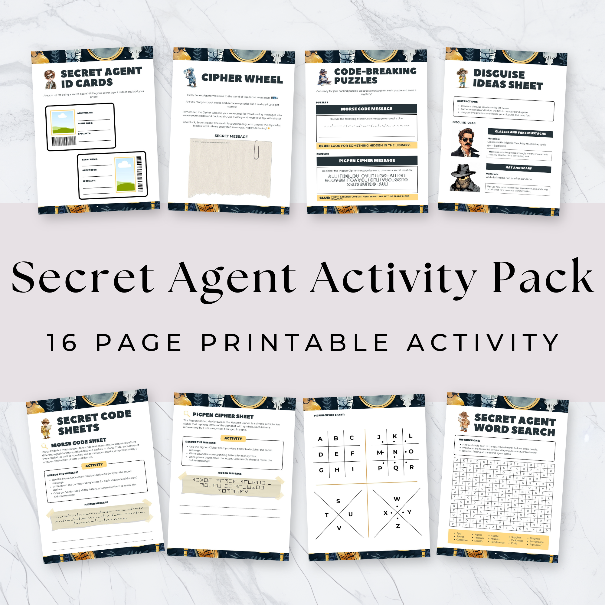 Secret Agent Activity Pack – Scout Edition | Coding, Ciphers & STEM Printable for Troops & Other Groups
