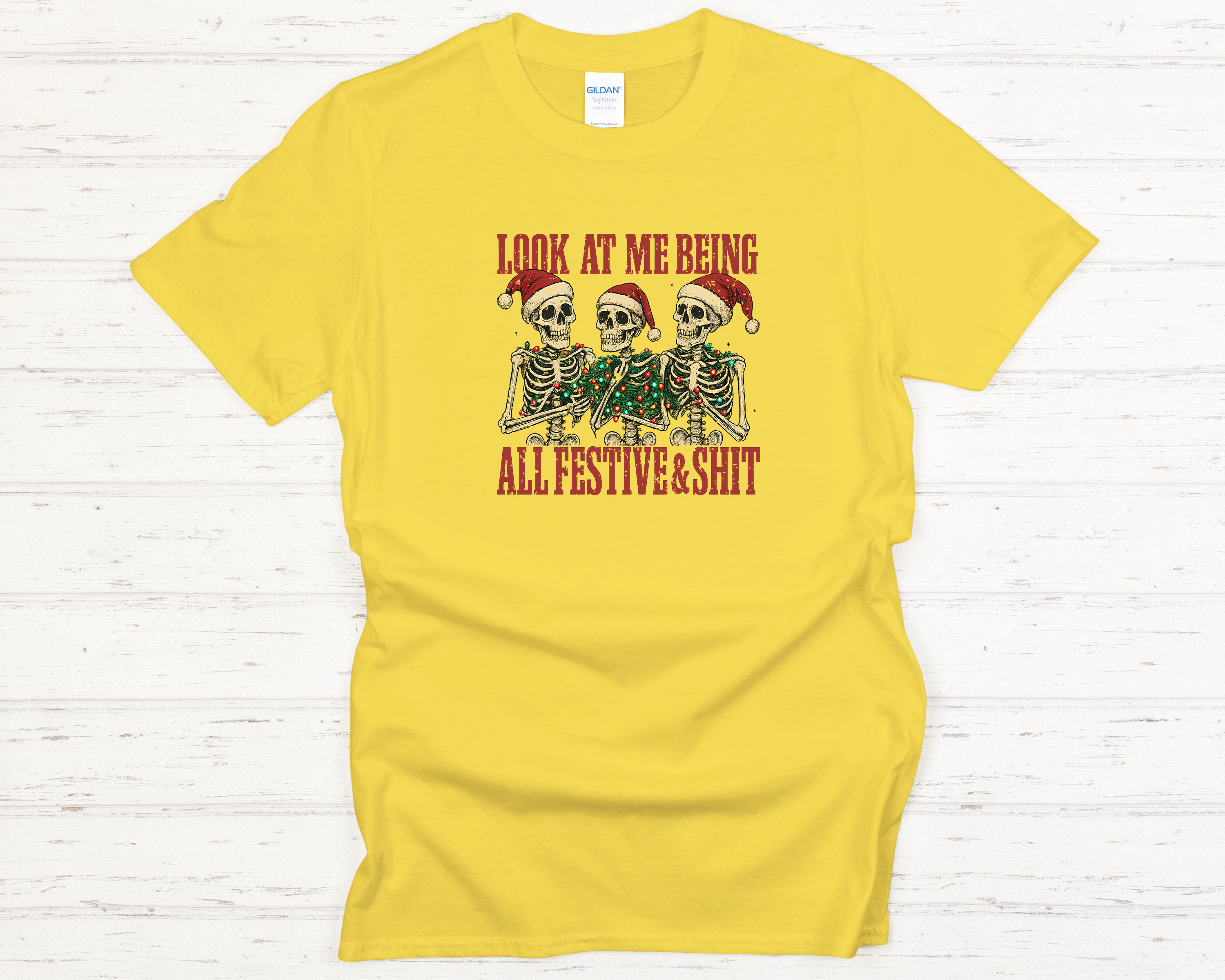 Skeletons Festive Adult T-Shirt