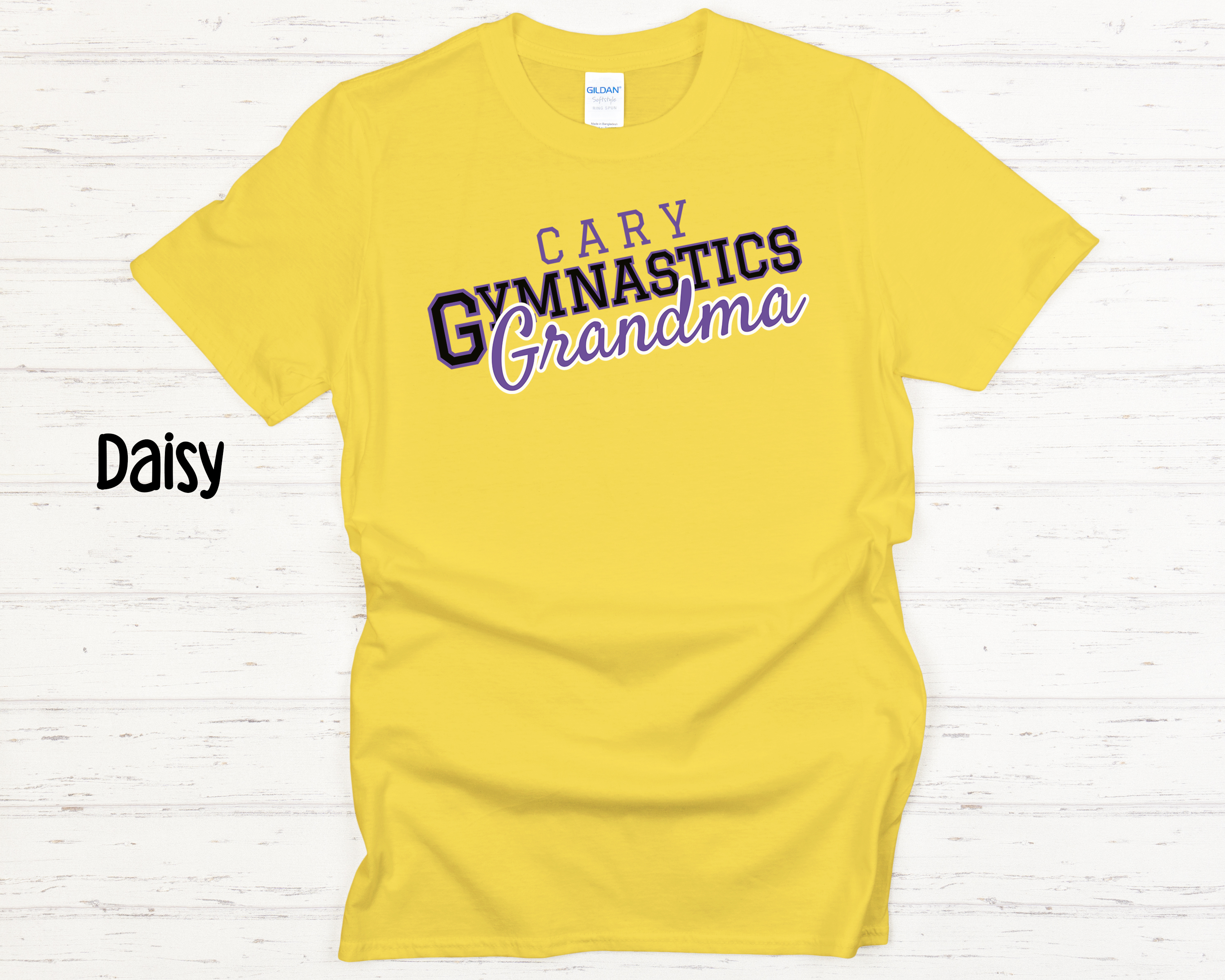 Cary Gymnastics Grandma Black Adult T-Shirt
