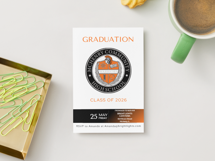 2026 Graduation Announcement & Invitation Digital Card, 4x6 Inches, Canva Template