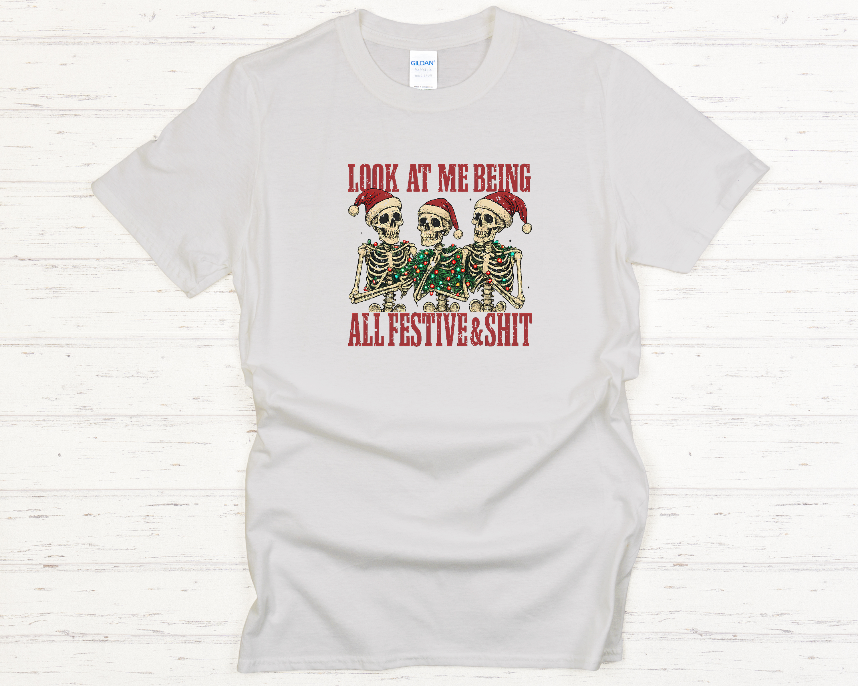 Skeletons Festive Adult T-Shirt