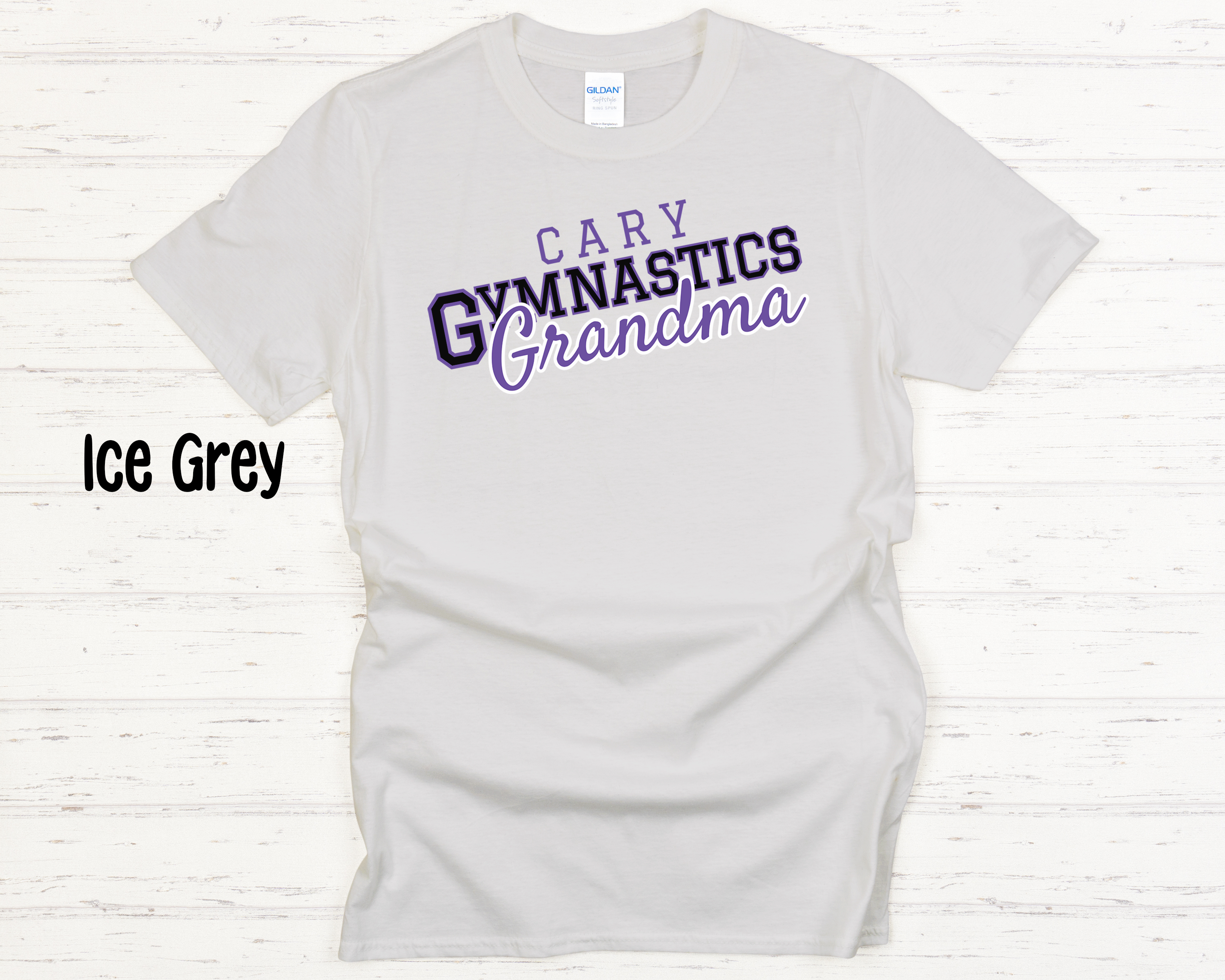 Cary Gymnastics Grandma Black Adult T-Shirt