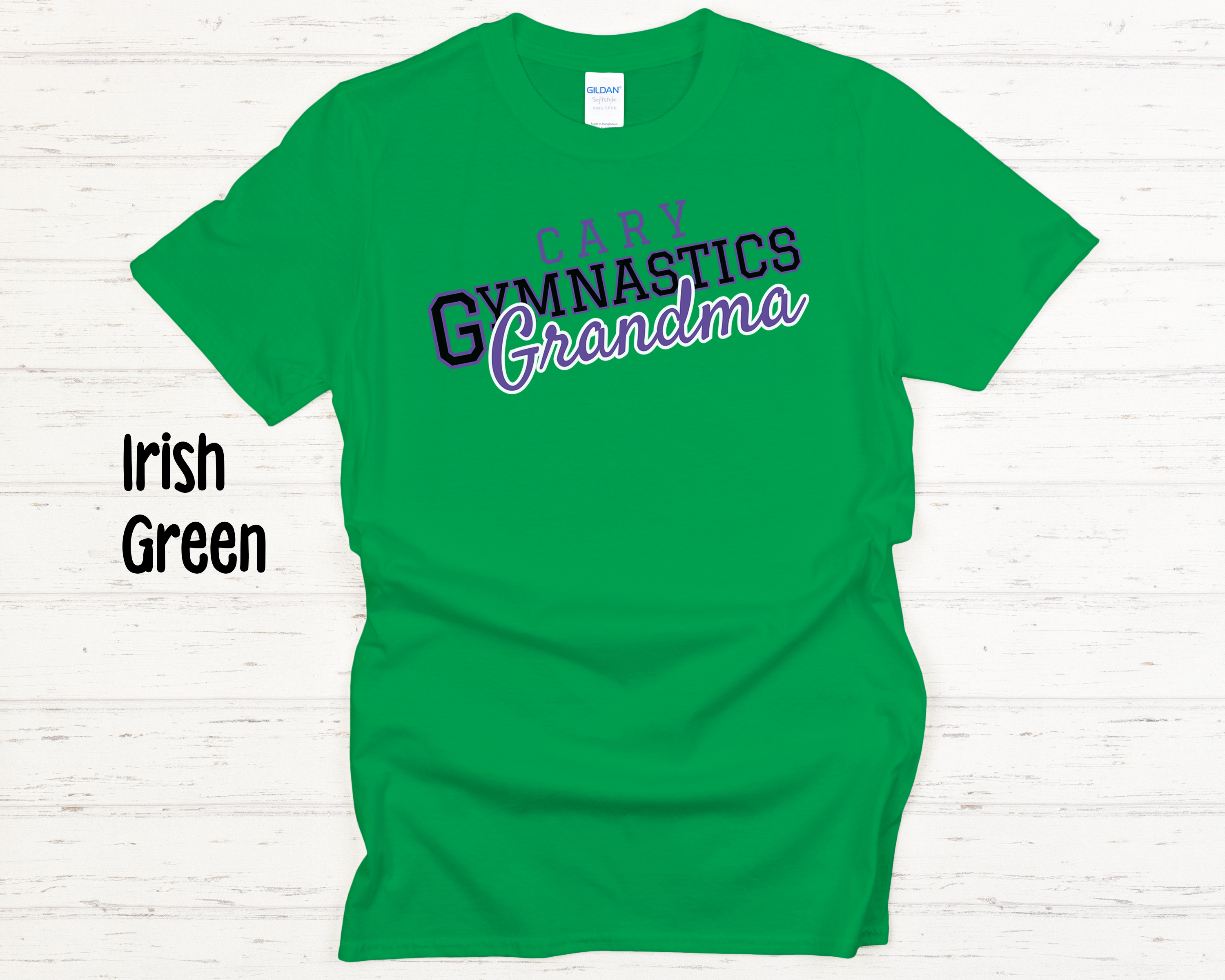 Cary Gymnastics Grandma Black Adult T-Shirt