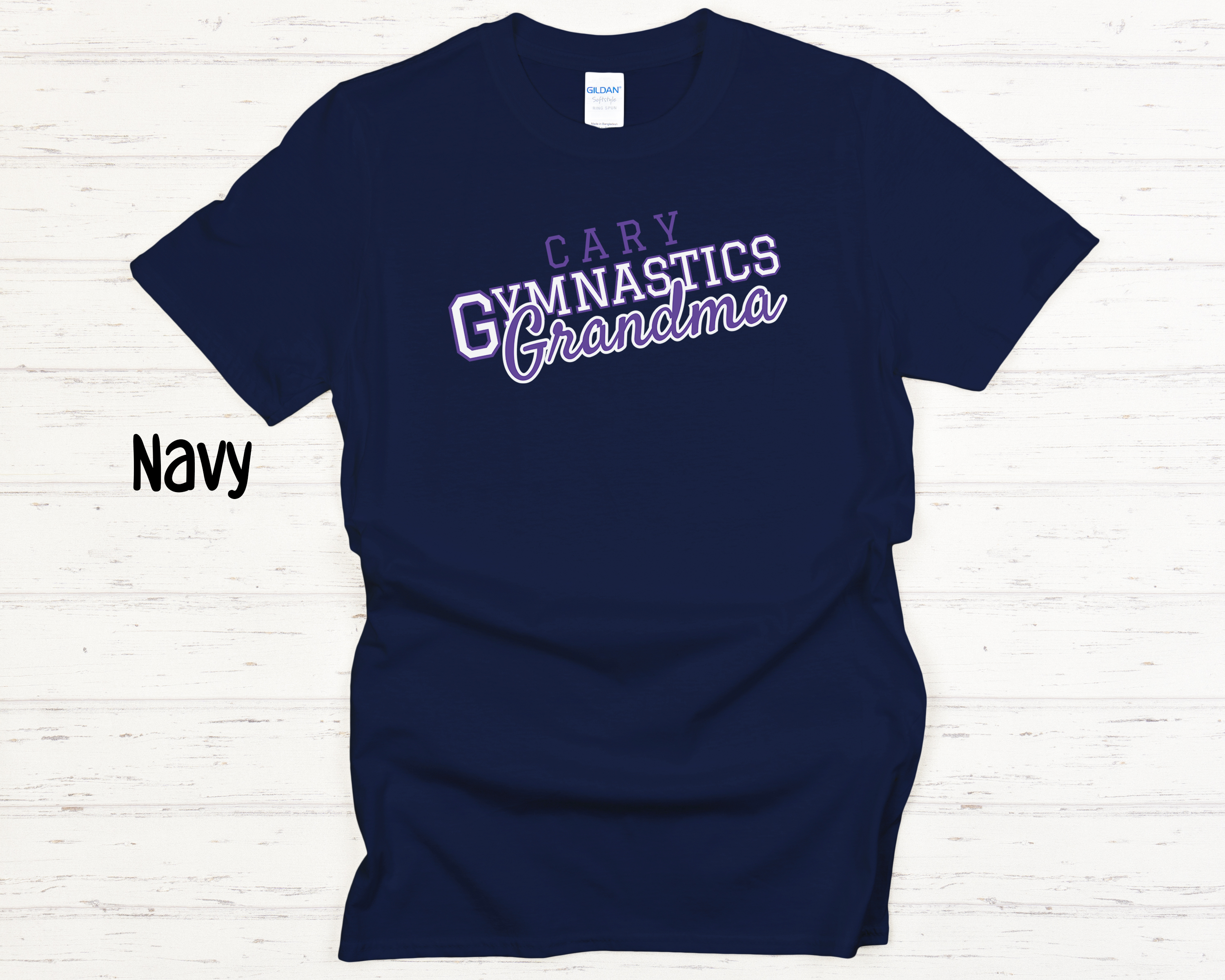 Cary Gymnastics Grandma White Adult T-Shirt