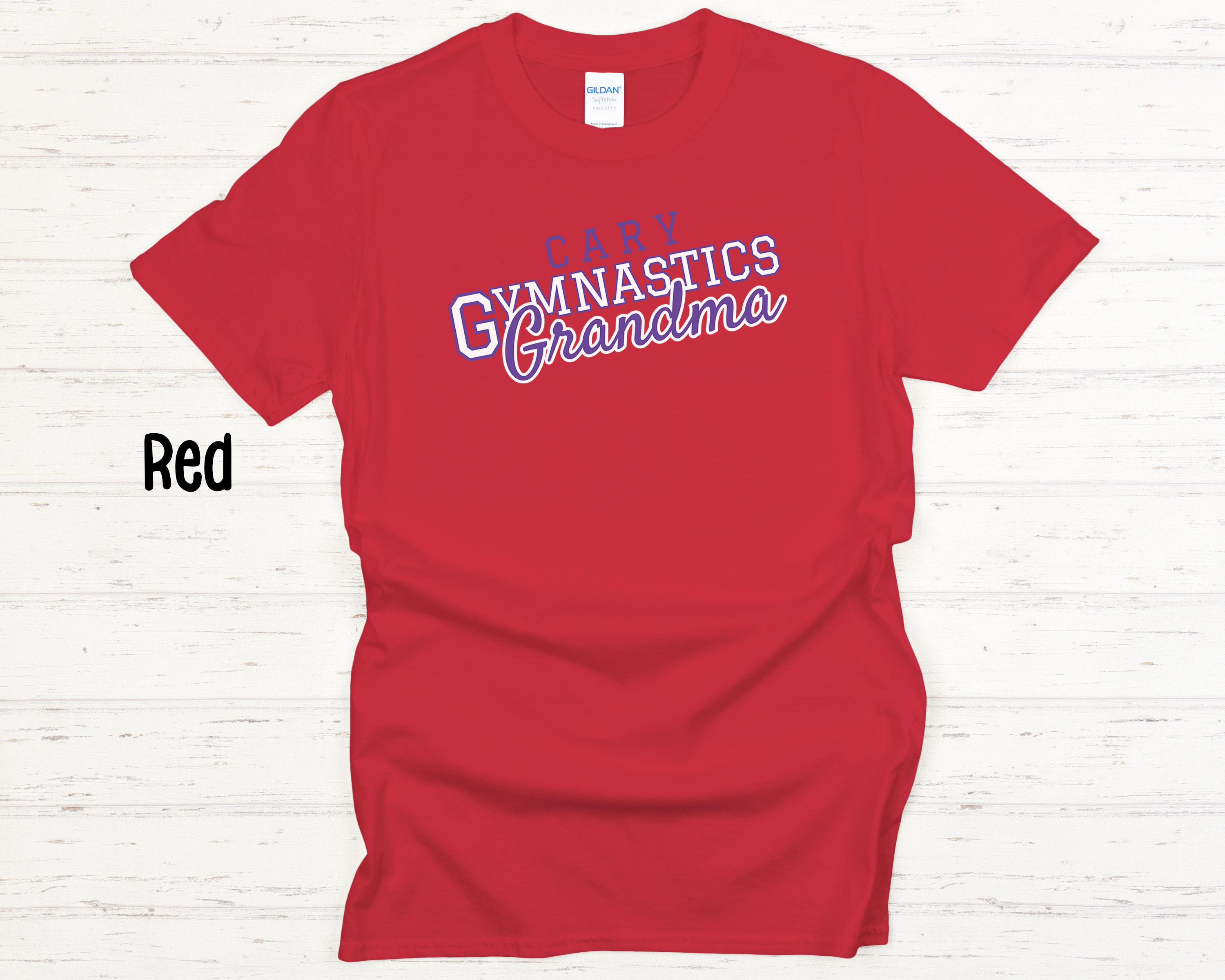 Cary Gymnastics Grandma White Adult T-Shirt