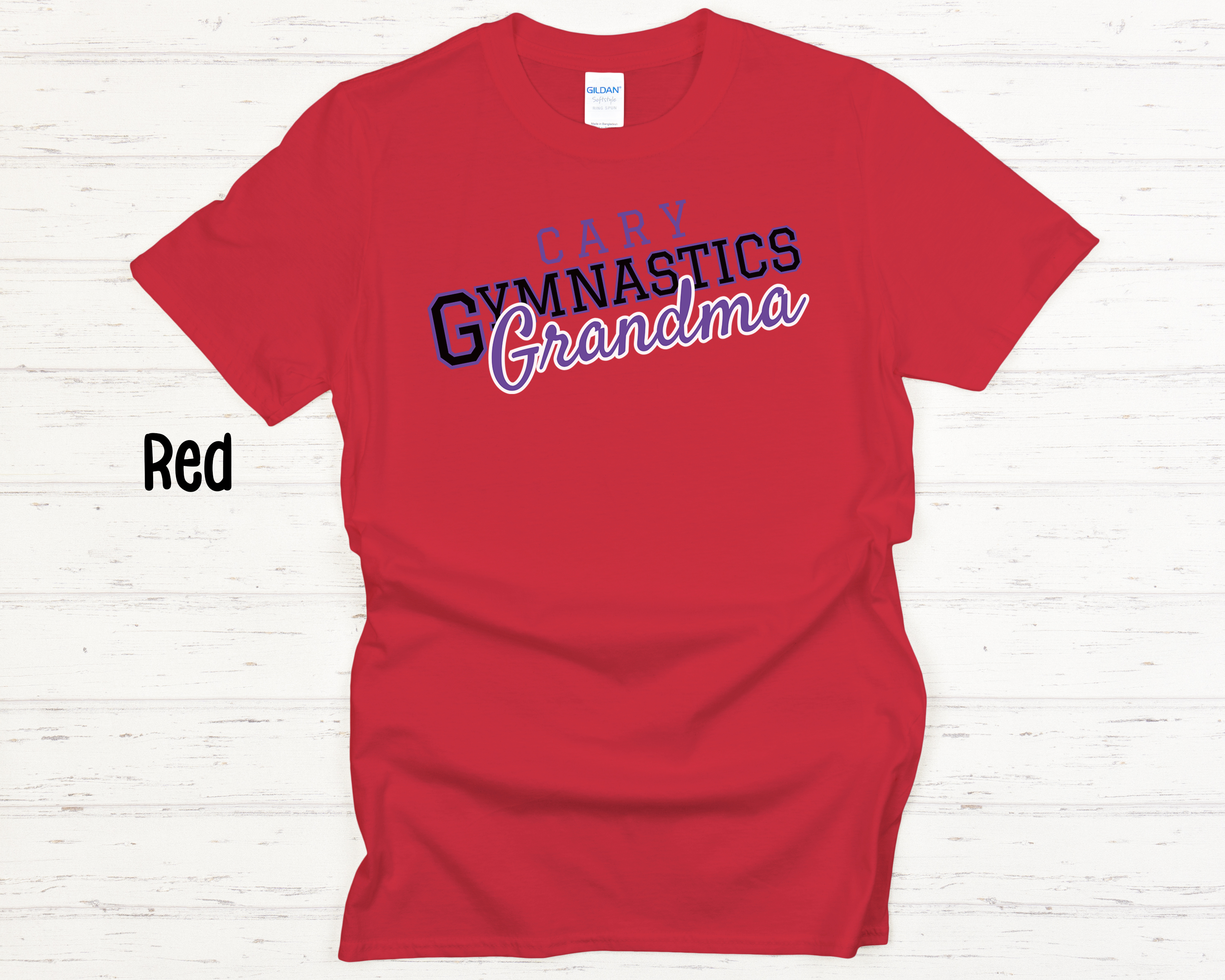 Cary Gymnastics Grandma Black Adult T-Shirt