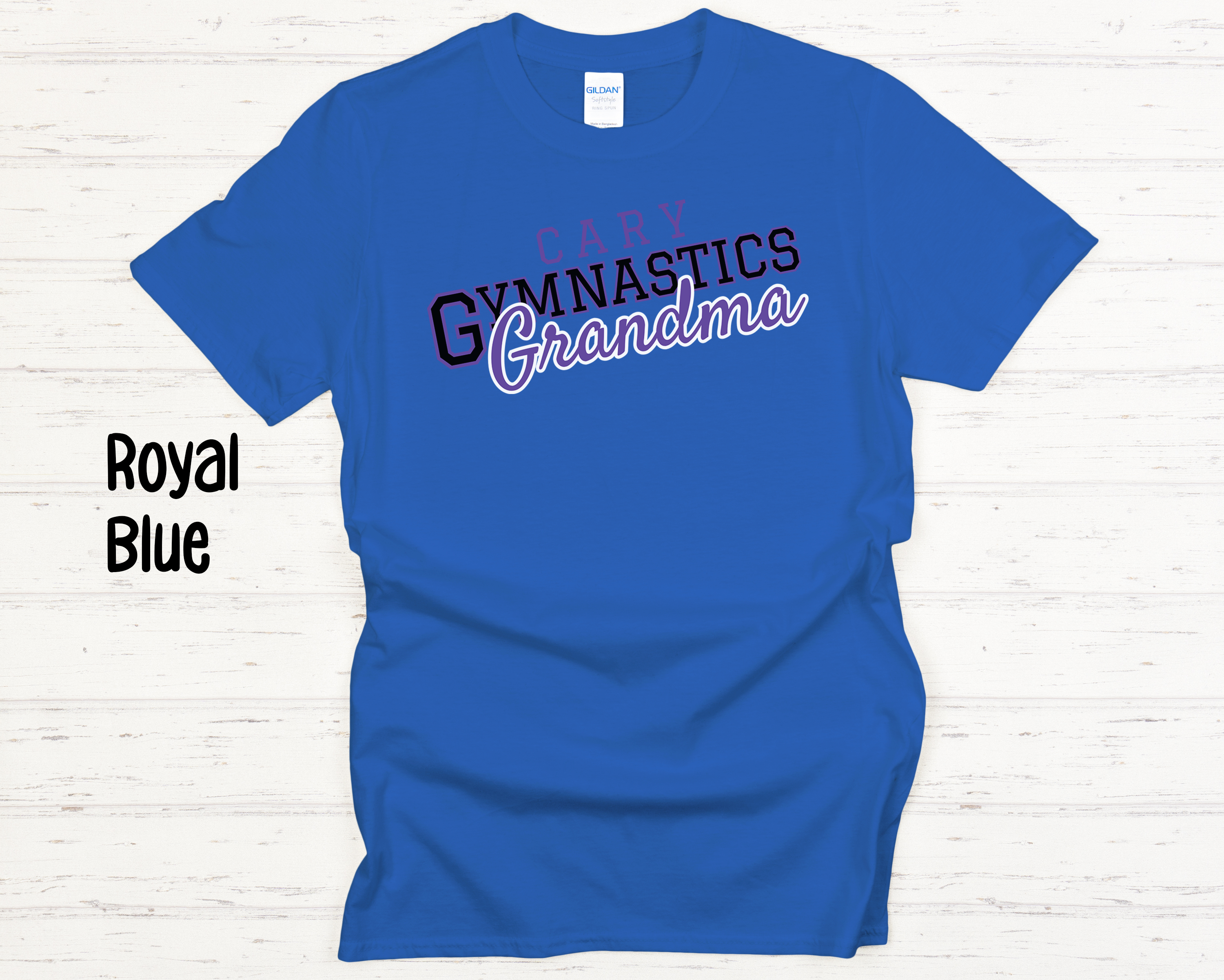 Cary Gymnastics Grandma Black Adult T-Shirt