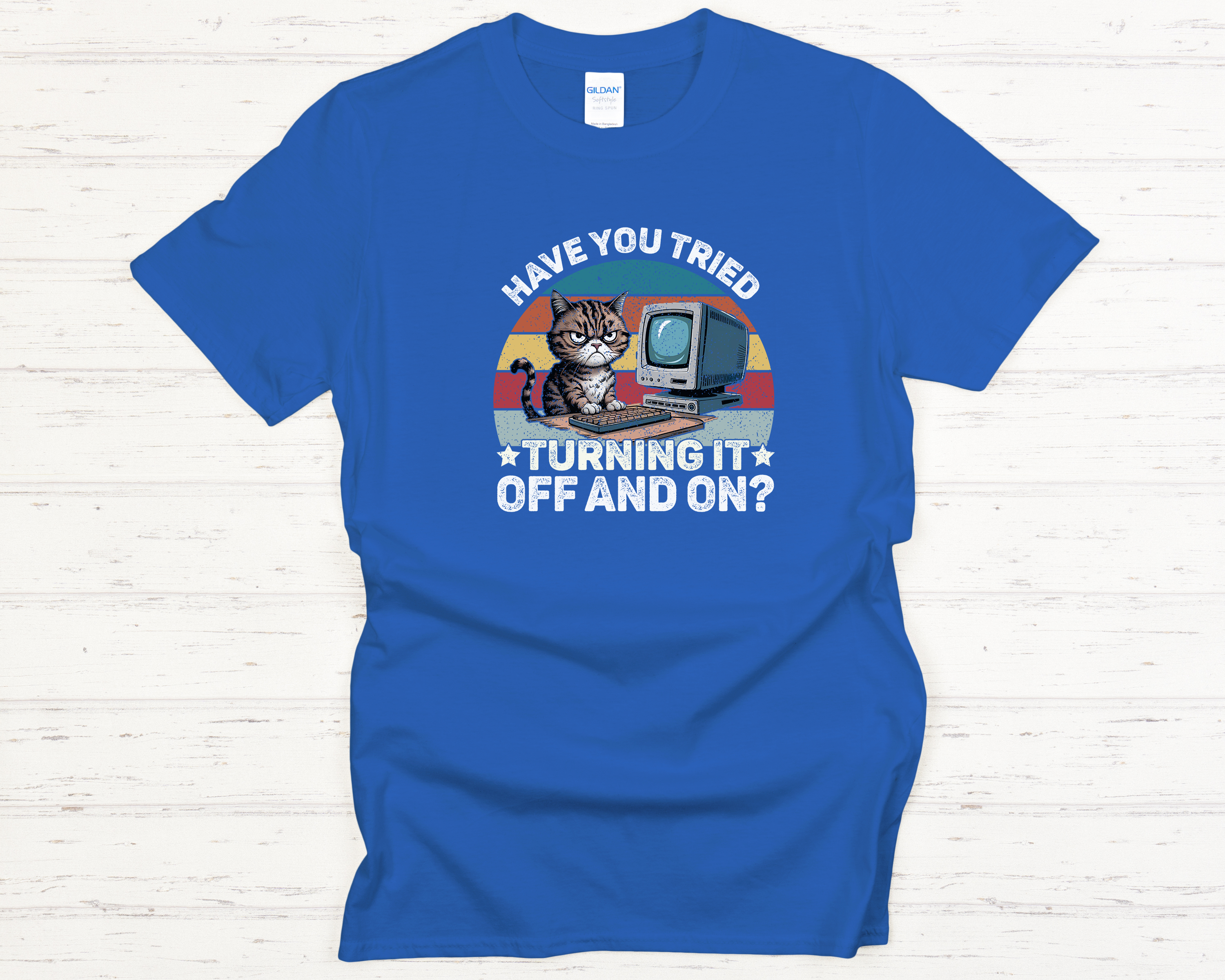 IT Cat Off & On Adult T-Shirt