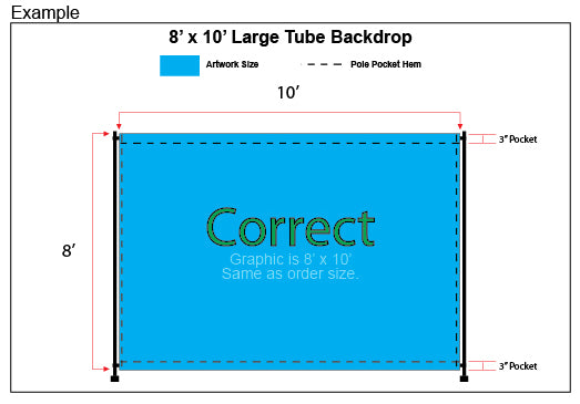 Large Tube Custom Backdrop – Durable, Adjustable & Event-Ready