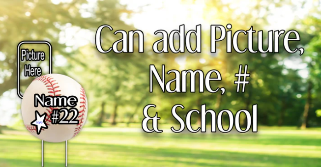 Custom Sporty Yard Signs Single Sided