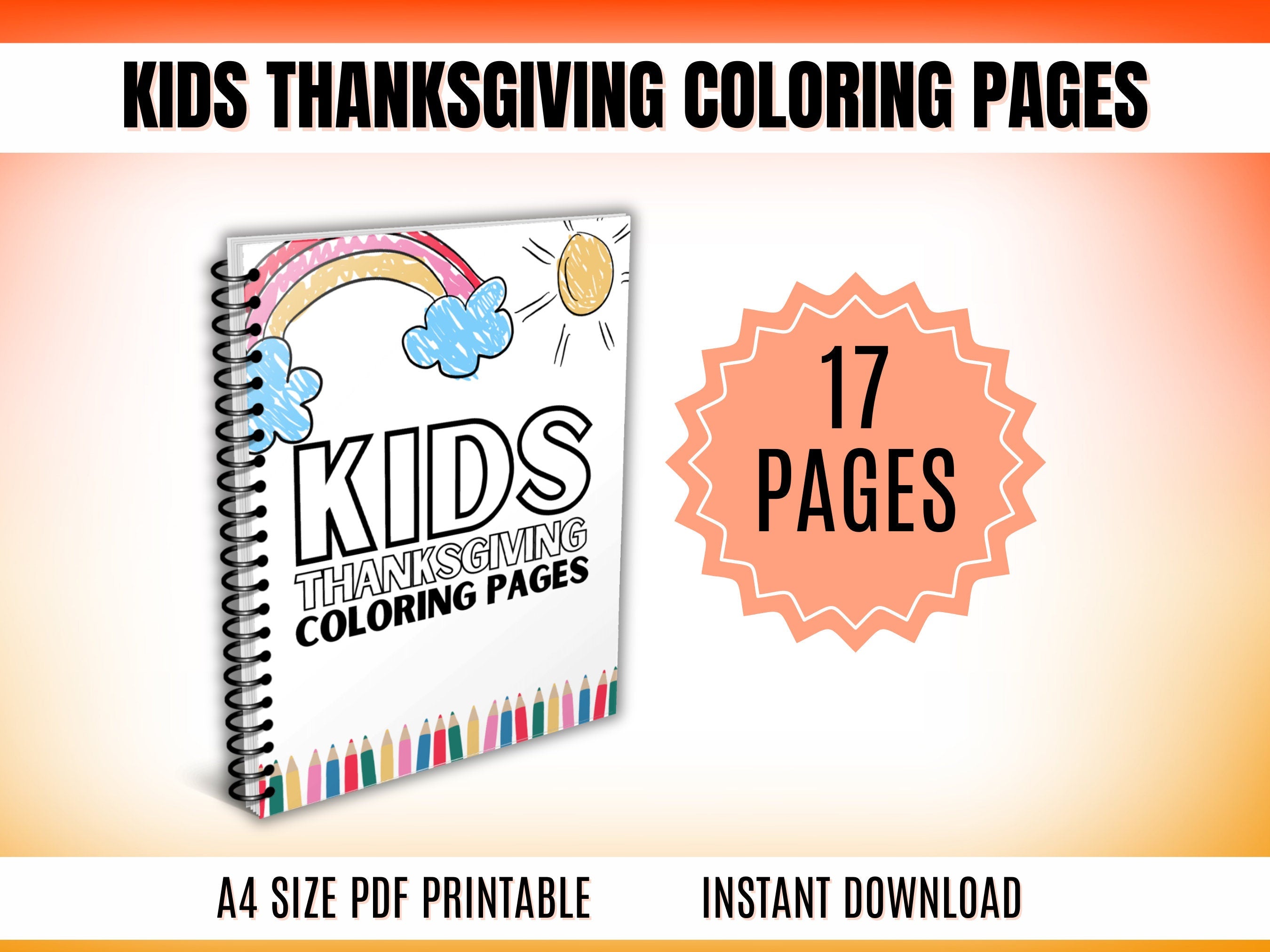 17 Pages Kids Thanksgiving Coloring Pages, Fall Coloring Fun, Pilgrims, Turkey Day, Kids Coloring Sheets, Classroom Activities