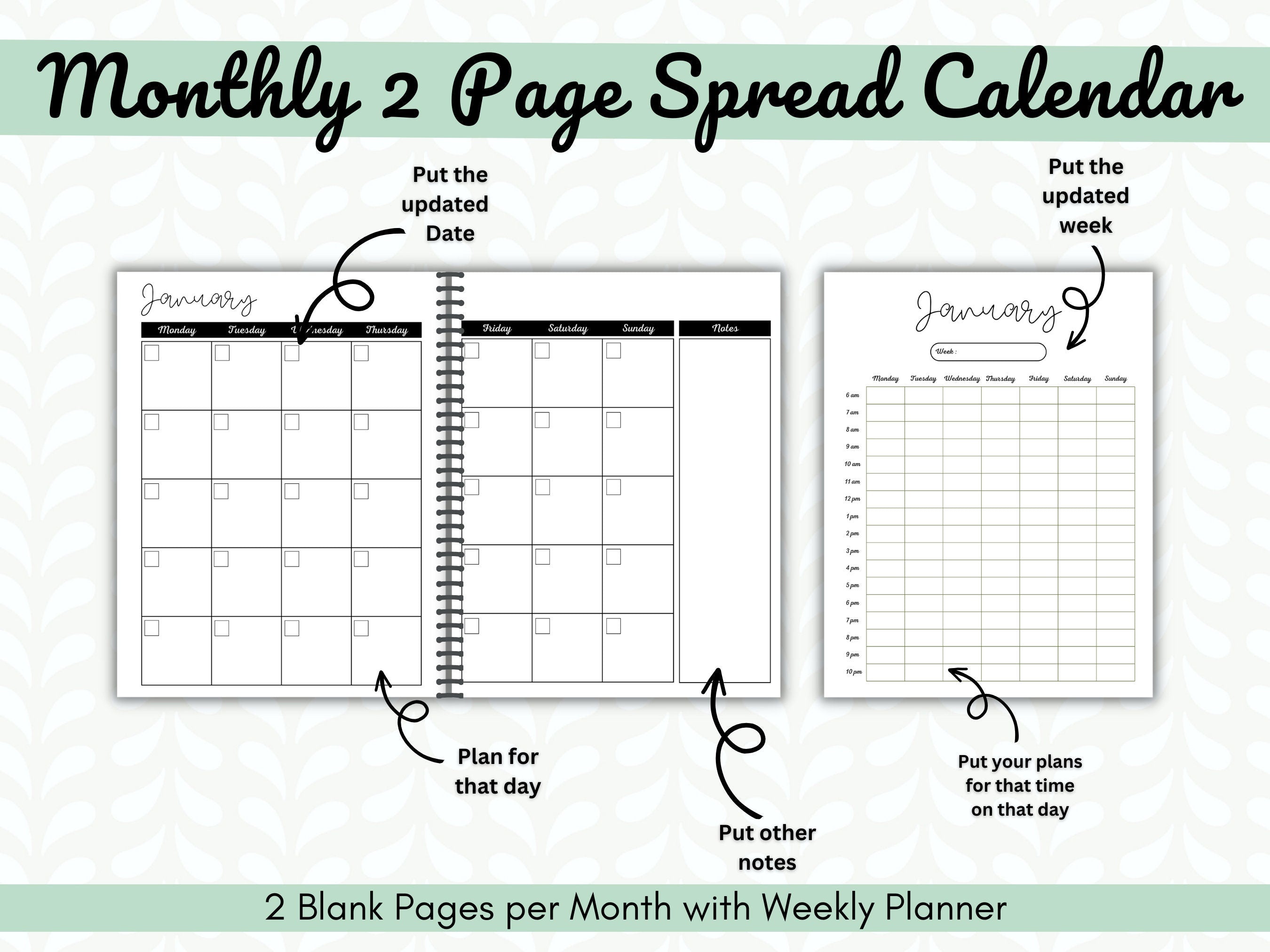 48 Page Plain Thanksgiving Planner PLUS 2 Different Monthly Calendars, 96 Total Pages, Thanksgiving Binder, Organization for Holidays
